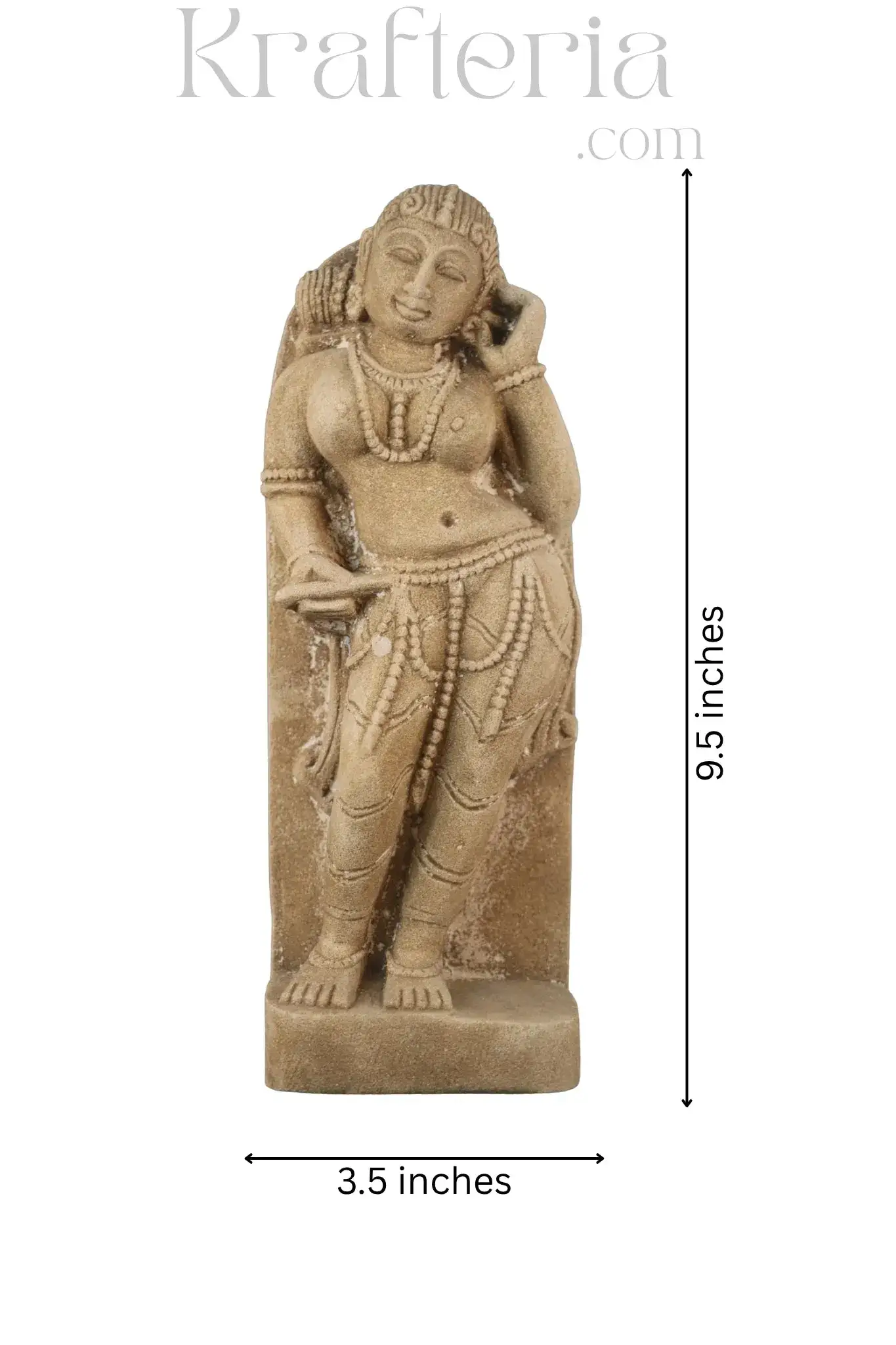 Adornment of the Divine - The Silent Elegance of an Apsara Sandstone Sculpture - Image 14