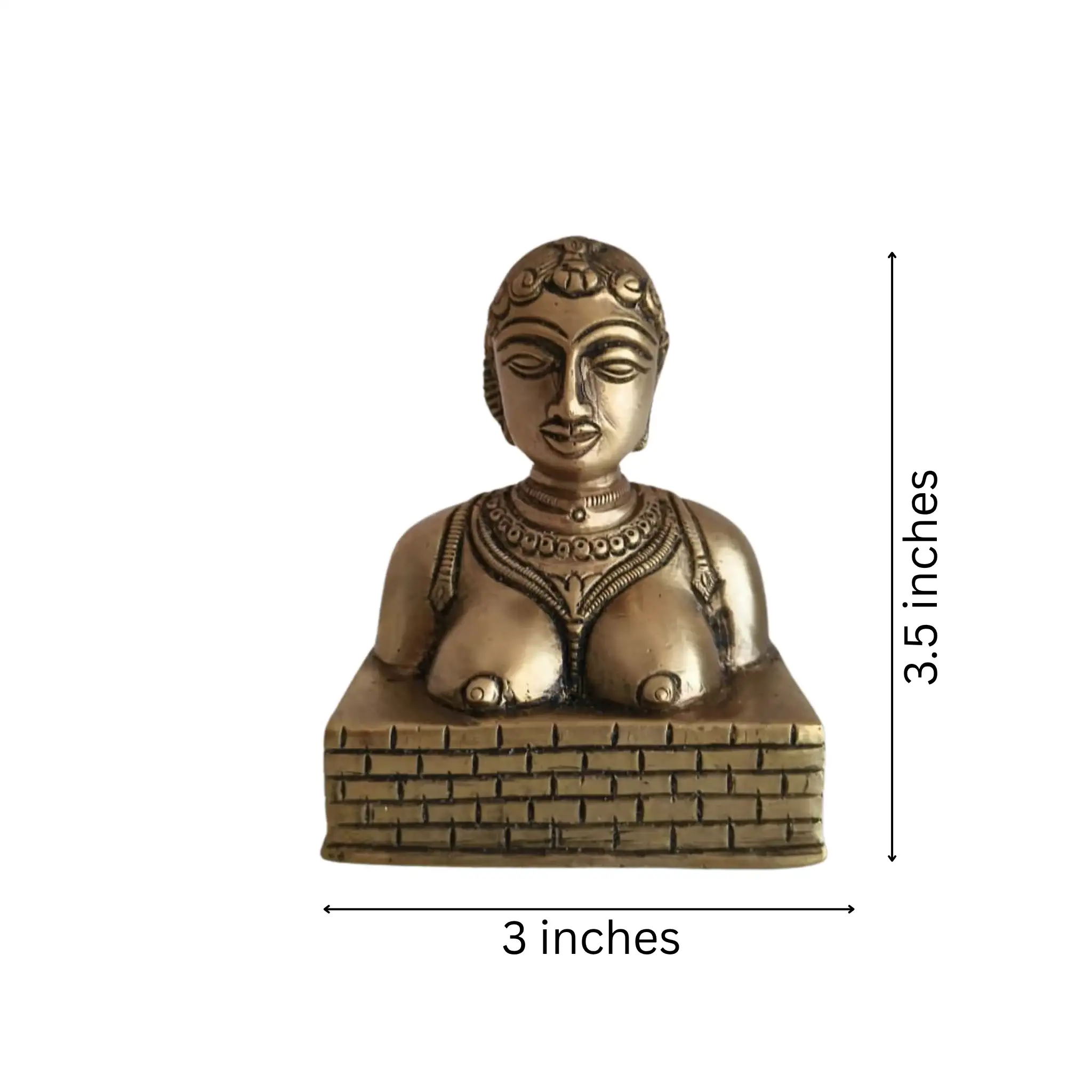 Ancient Indian Bronze Bust of a Goddess Perfect Gifting And Decor - Image 7