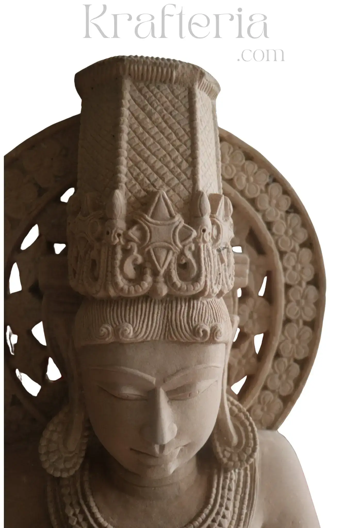 Ancient Indian Sandstone Sculpture of a Deva/Gandharva Divine Being - Image 12