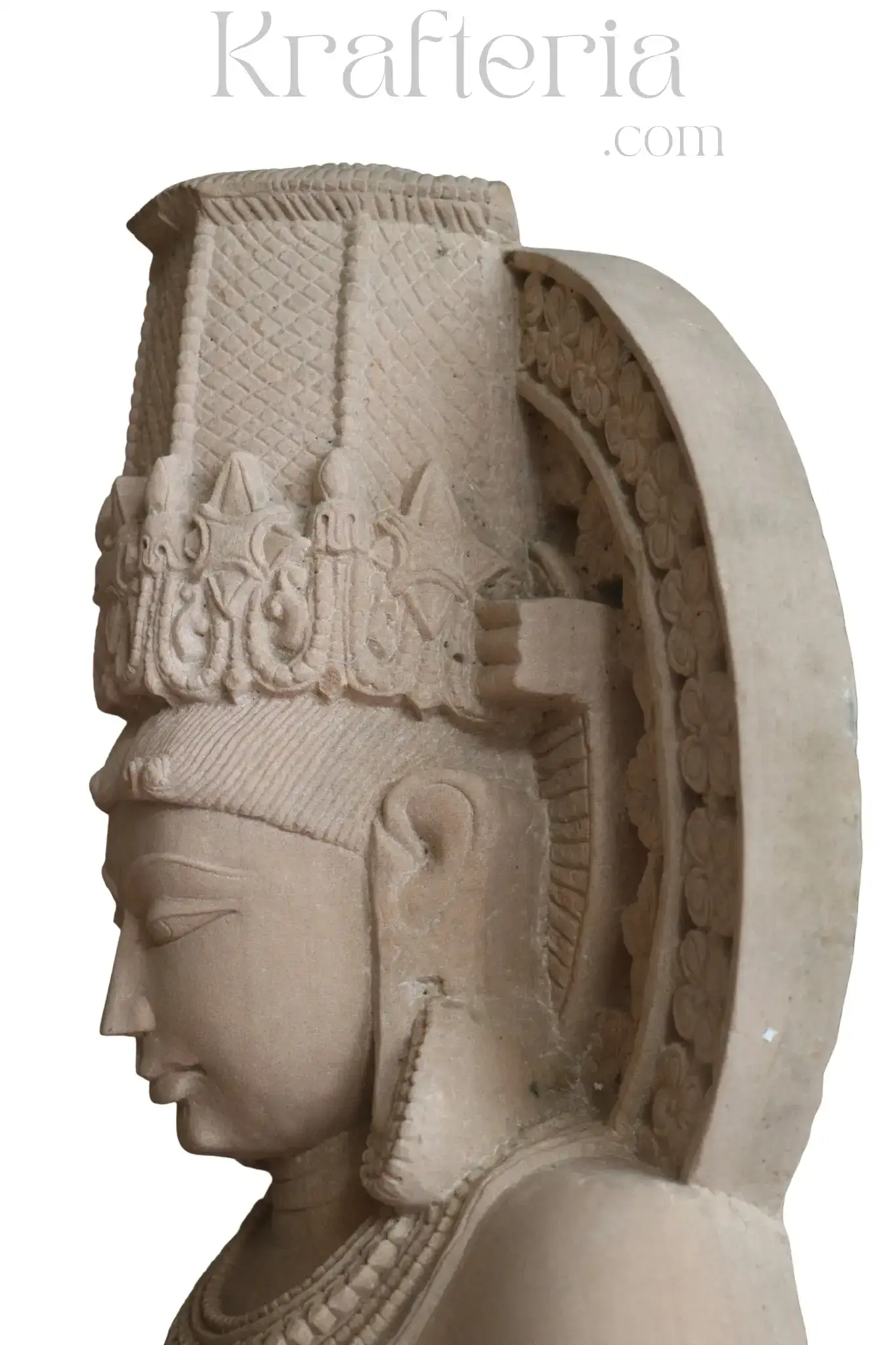 Ancient Indian Sandstone Sculpture of a Deva/Gandharva Divine Being - Image 16