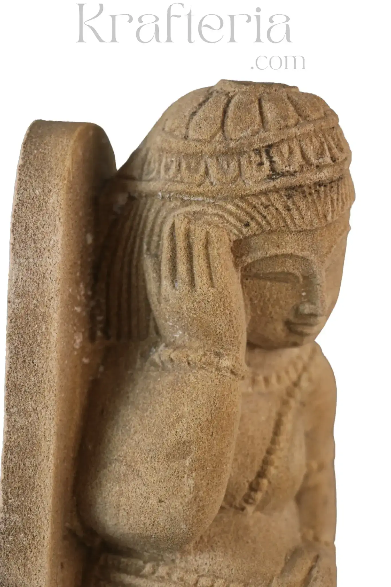 Backward Glance - A Moment Captured in Sand Stone Sculpture - Image 10