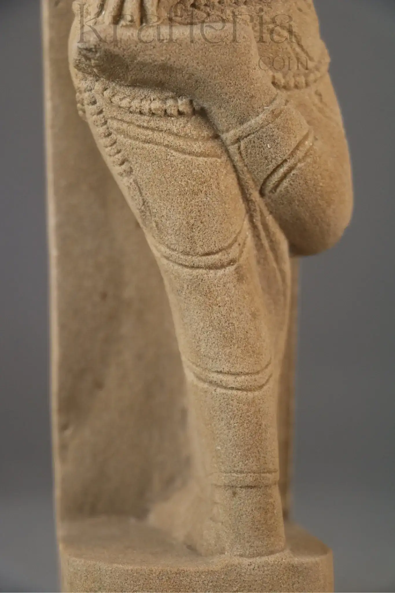 Backward Glance - A Moment Captured in Sand Stone Sculpture - Image 11