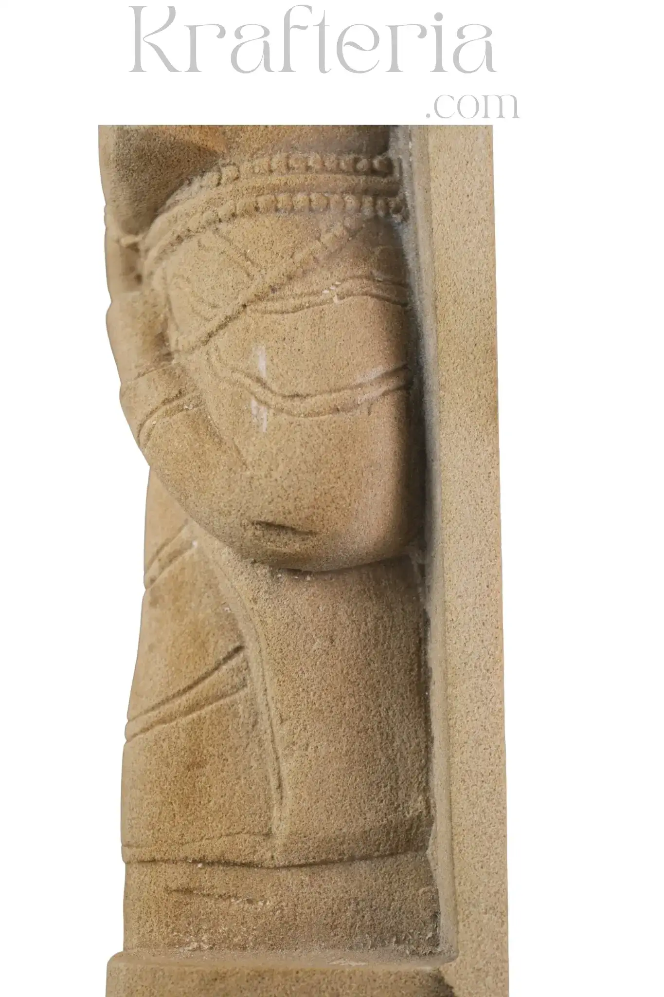 Backward Glance - A Moment Captured in Sand Stone Sculpture - Image 14
