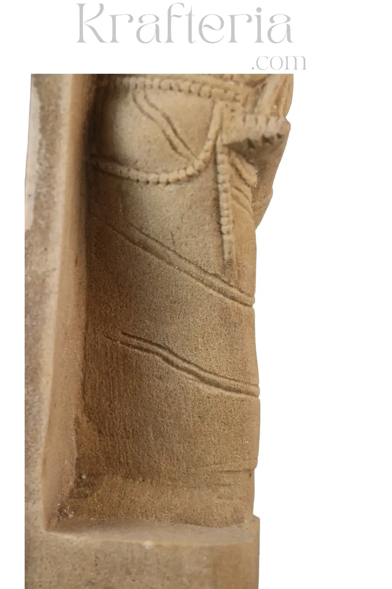 Backward Glance - A Moment Captured in Sand Stone Sculpture - Image 5