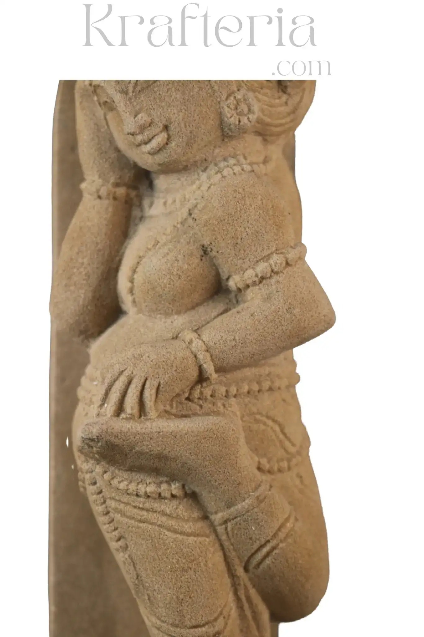 Backward Glance - A Moment Captured in Sand Stone Sculpture - Image 7