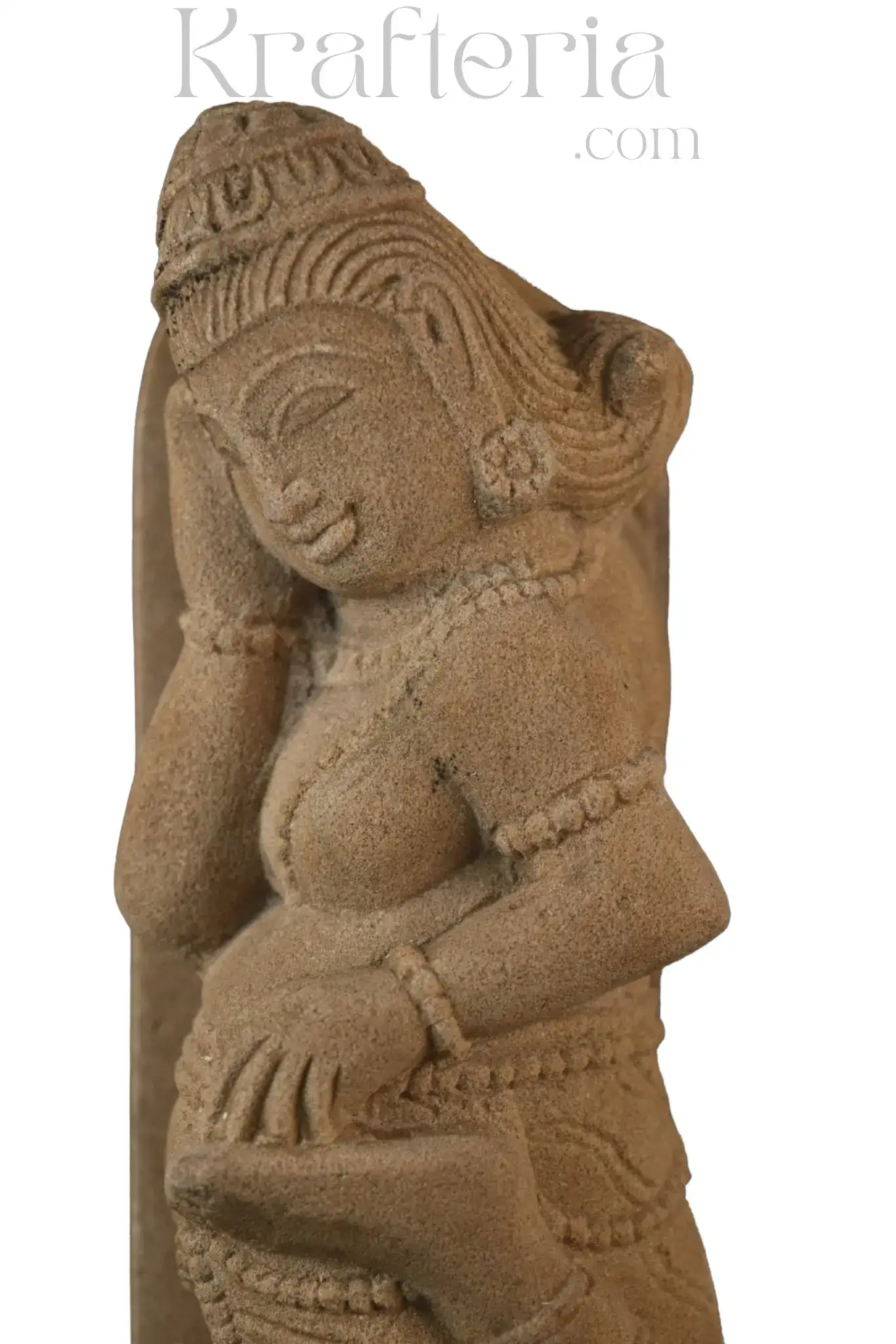 Backward Glance - A Moment Captured in Sand Stone Sculpture - Image 8