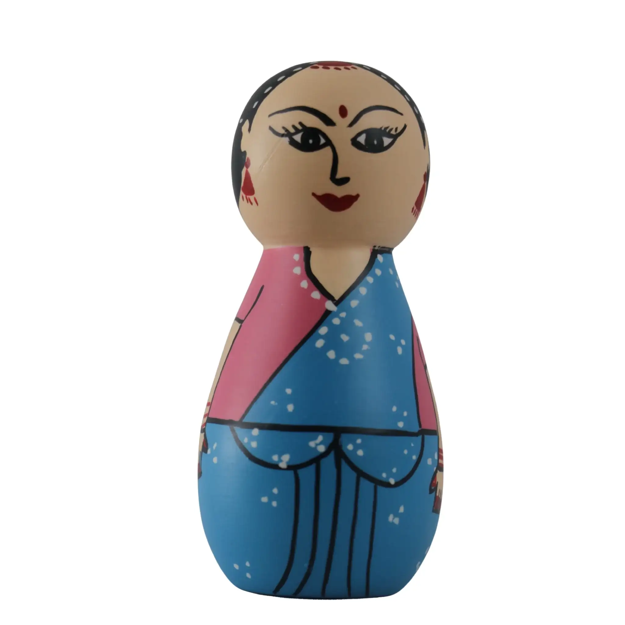 Beautiful Women Peg Dolls – Handcrafted with Non-Toxic Colors - Image 11