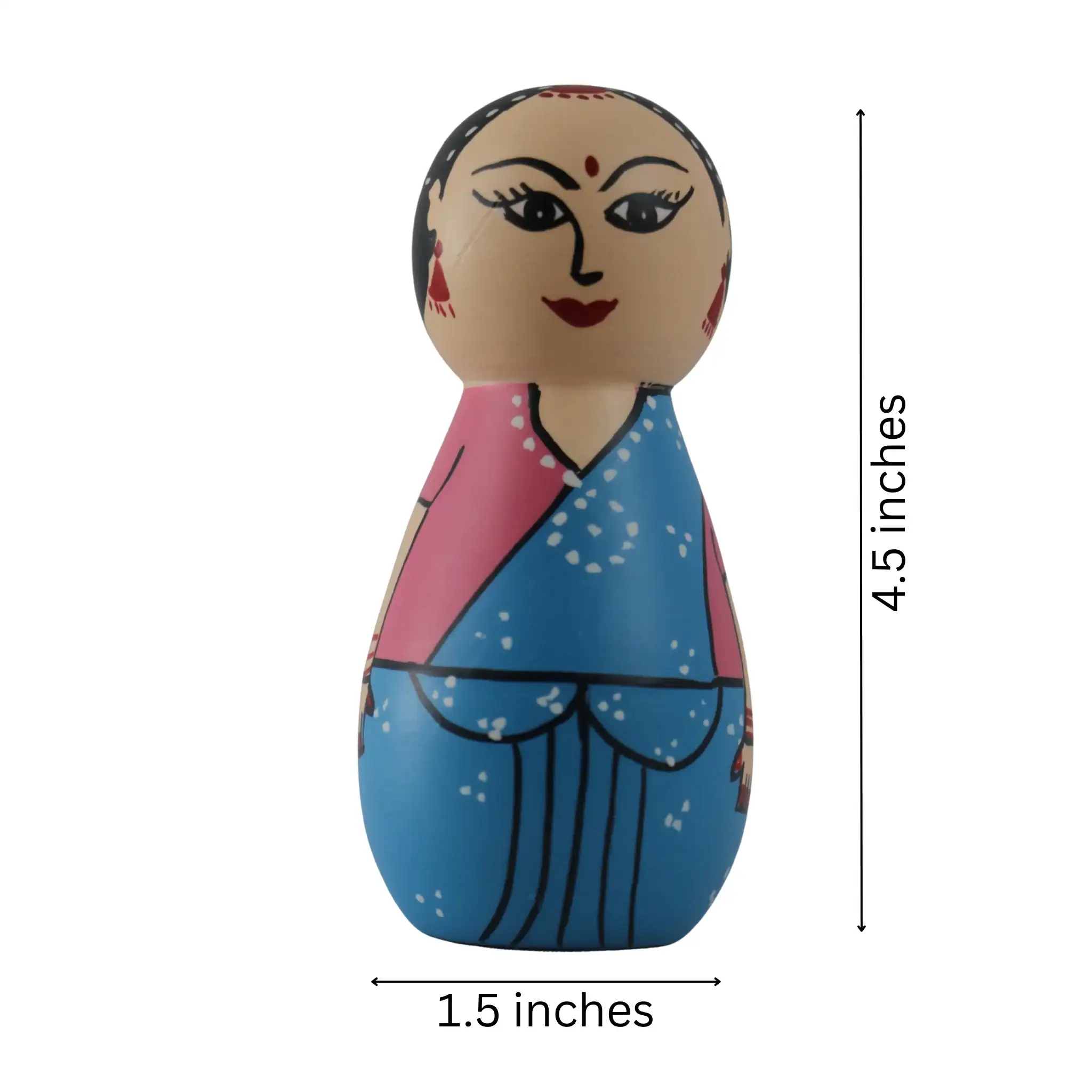 Beautiful Women Peg Dolls – Handcrafted with Non-Toxic Colors - Image 12