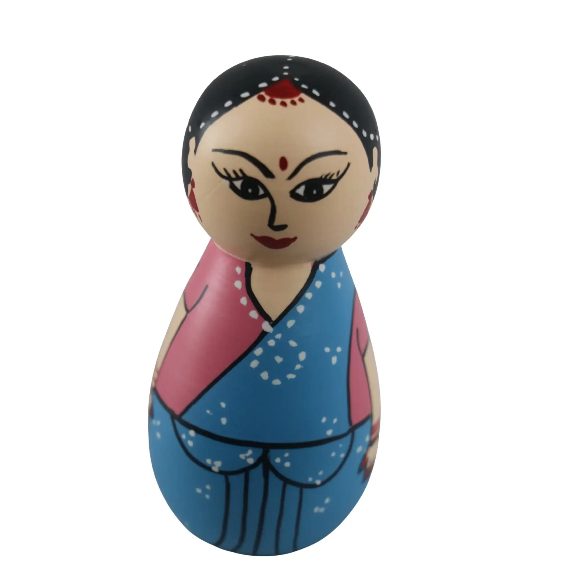 Beautiful Women Peg Dolls – Handcrafted with Non-Toxic Colors - Image 7
