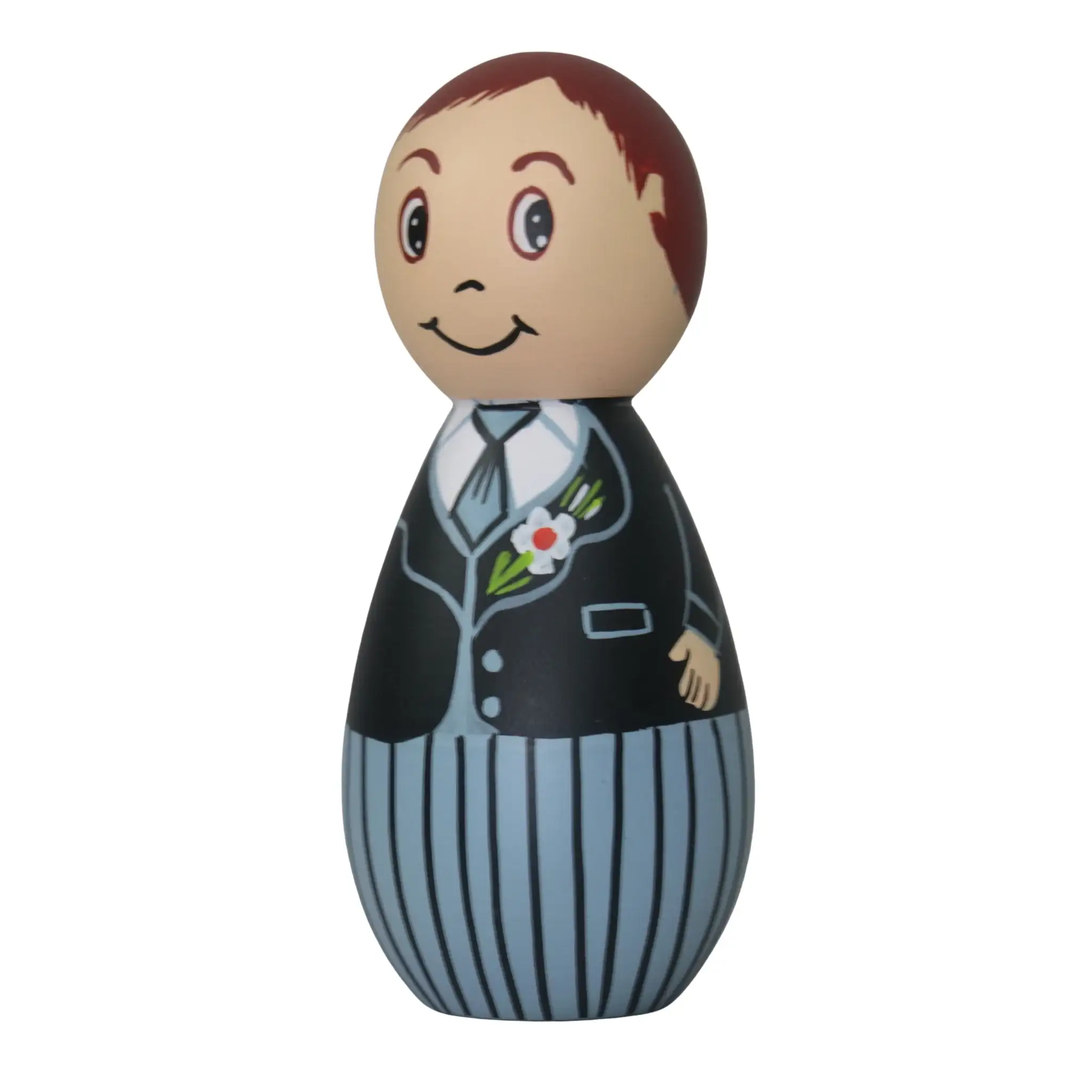 Handcrafted Boy Peg Dolls – Safe Non-Toxic Colors - Image 2