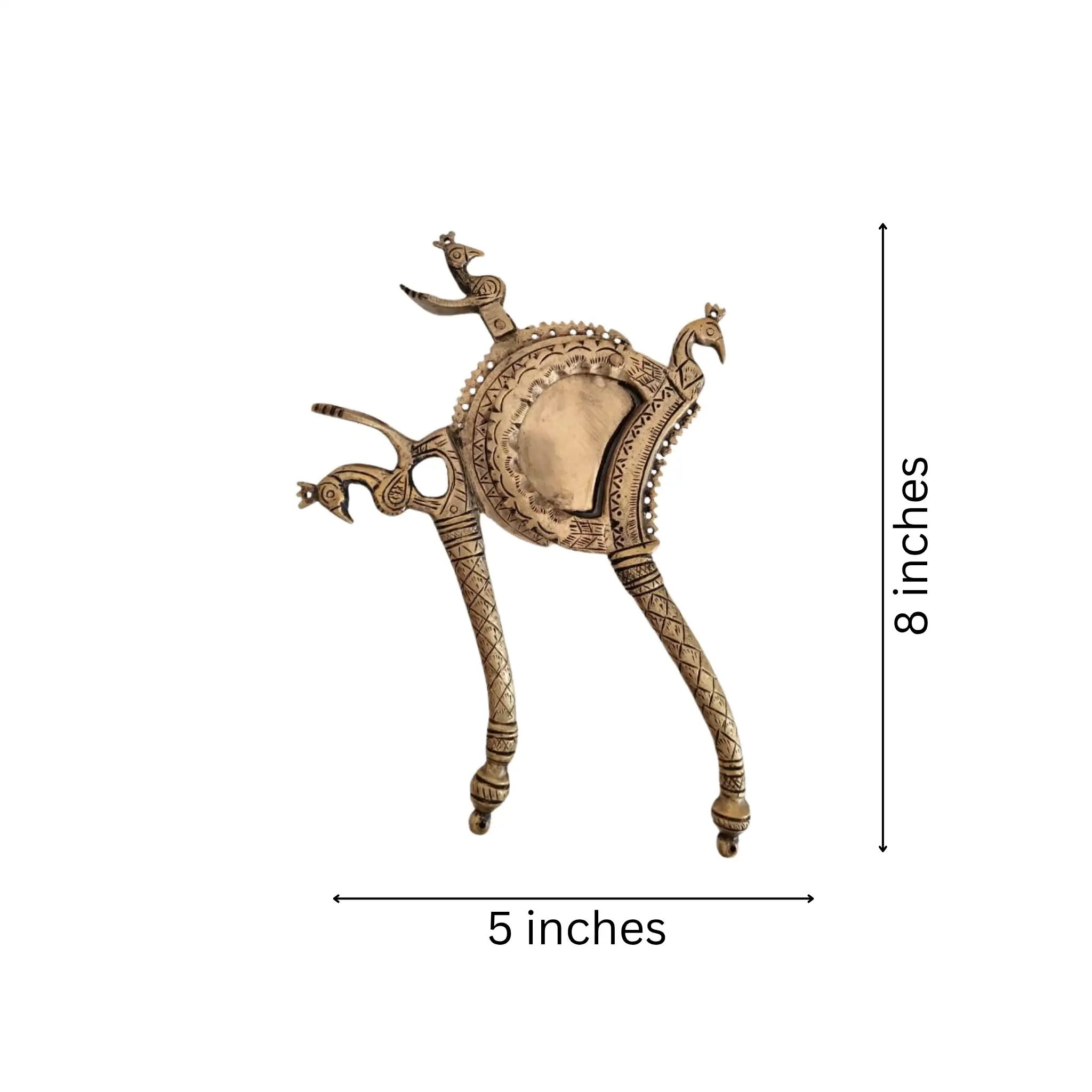 Antique Brass Betel Nut Cracker (Sarota) | Decor - Image 4