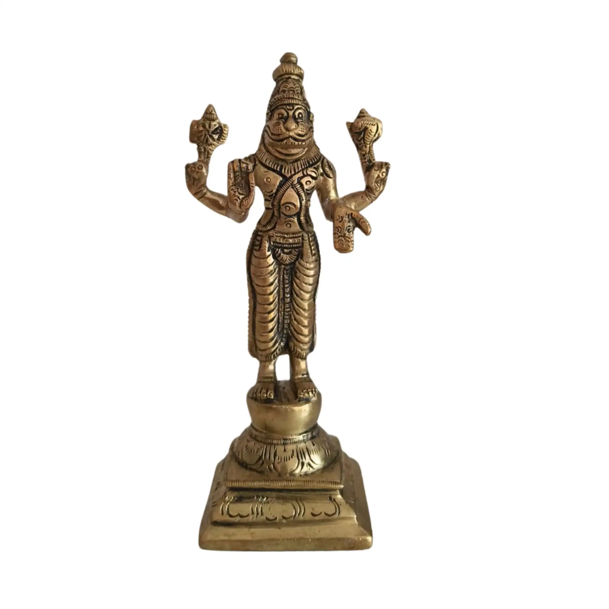 Pure Brass Dashavatara Idol Set 10 Statues) | Vishnu's Ten Avatars Murti Collection - Image 17