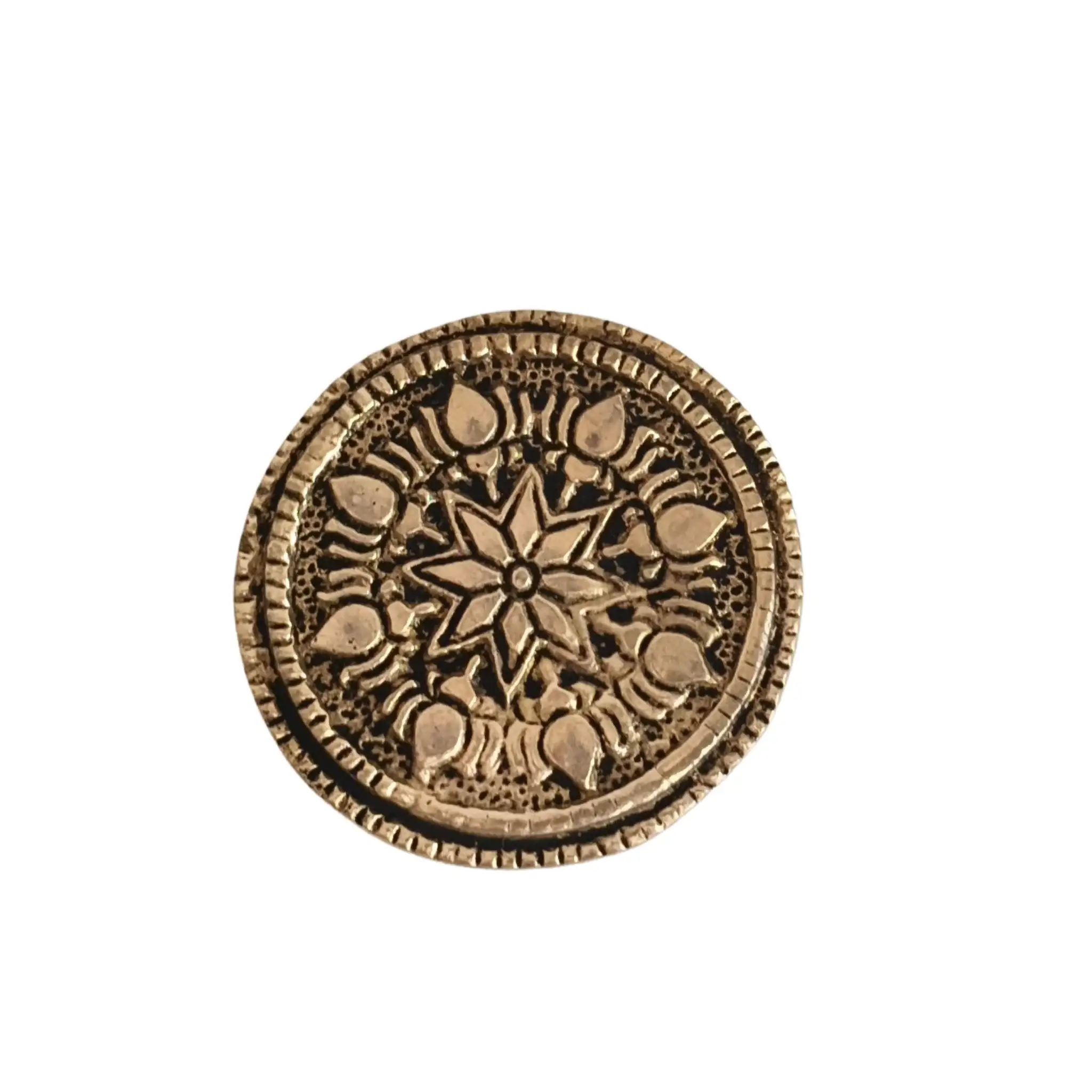 Brass Pedestal Stand - Round Ritual Holder - Image 3