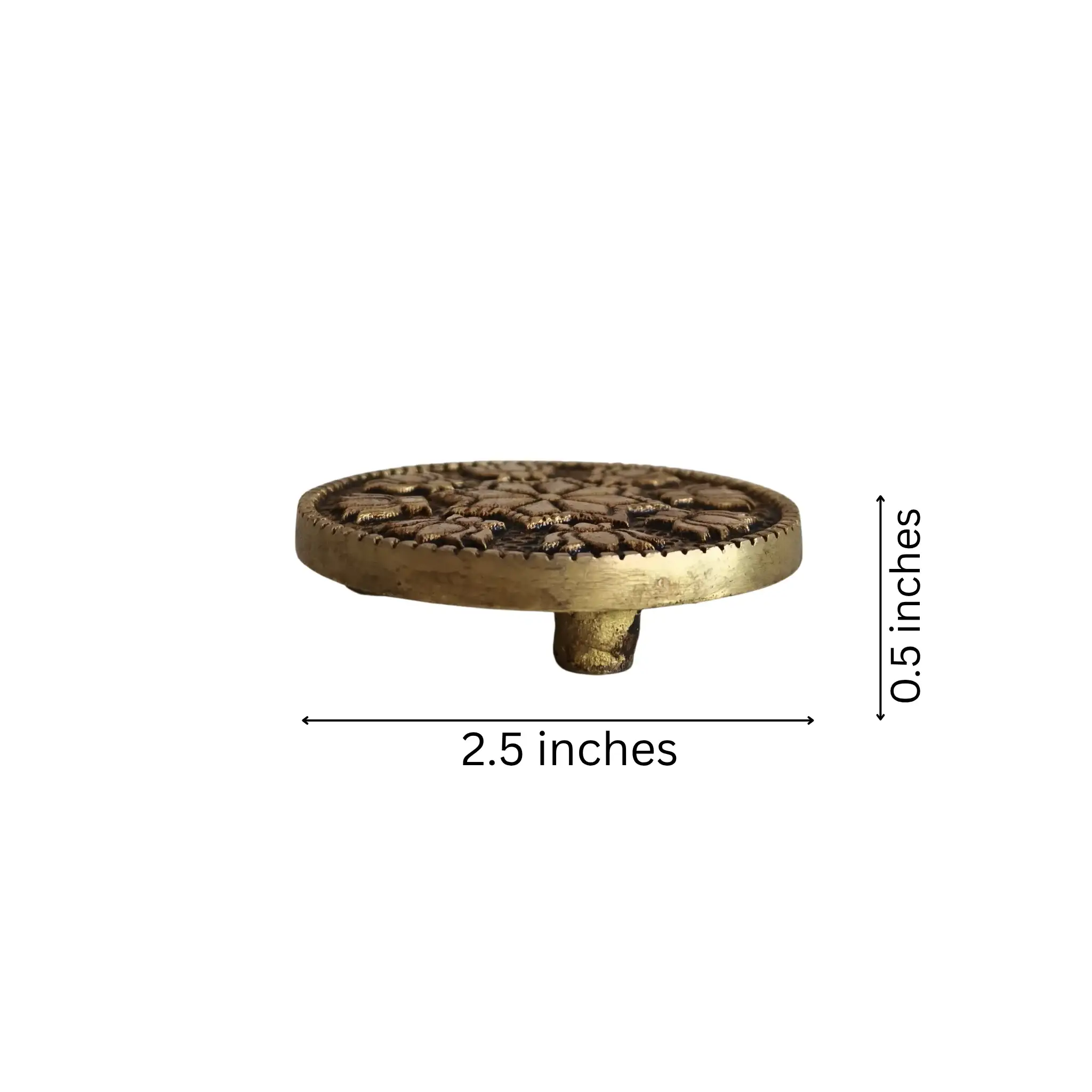 Brass Pedestal Stand - Round Ritual Holder - Image 8