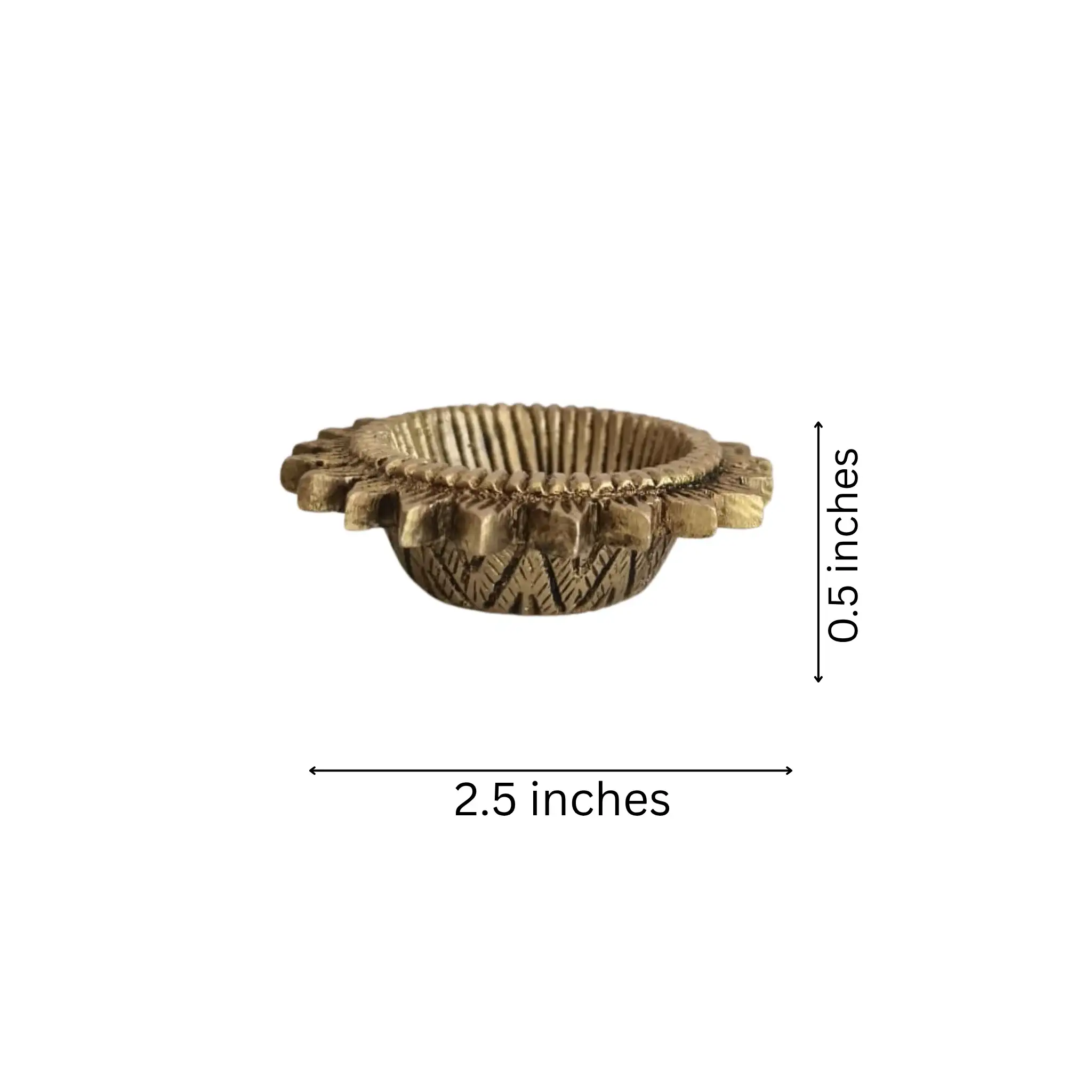 Pair of Sun/Star-Shaped Brass Diyas (Oil Lamps) - Image 7