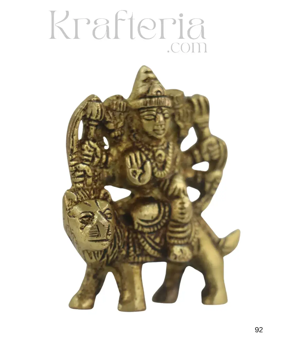 Handcrafted Brass Durga Maa Idol – Symbol of Strength and Courage - Image 3