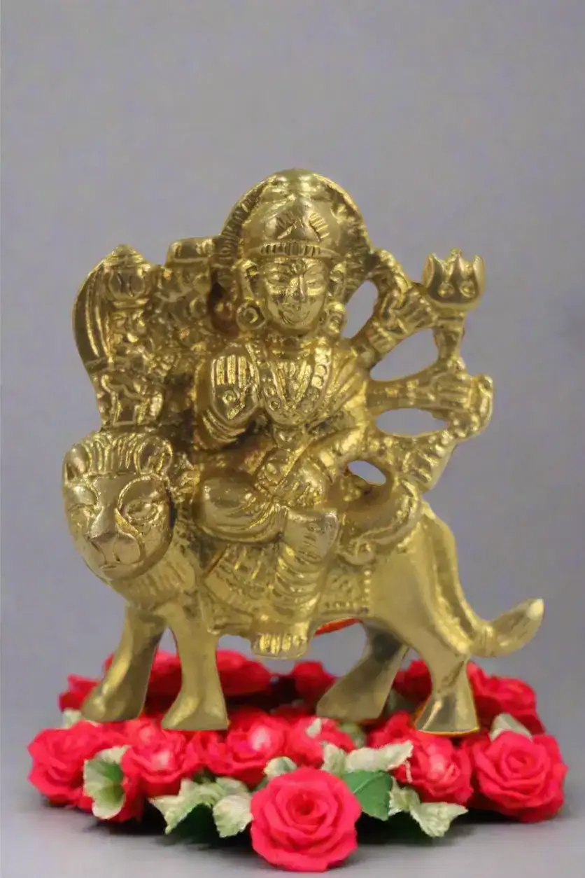 Handcrafted Brass Durga Maa Idol – Symbol of Strength and Courage - Image 6
