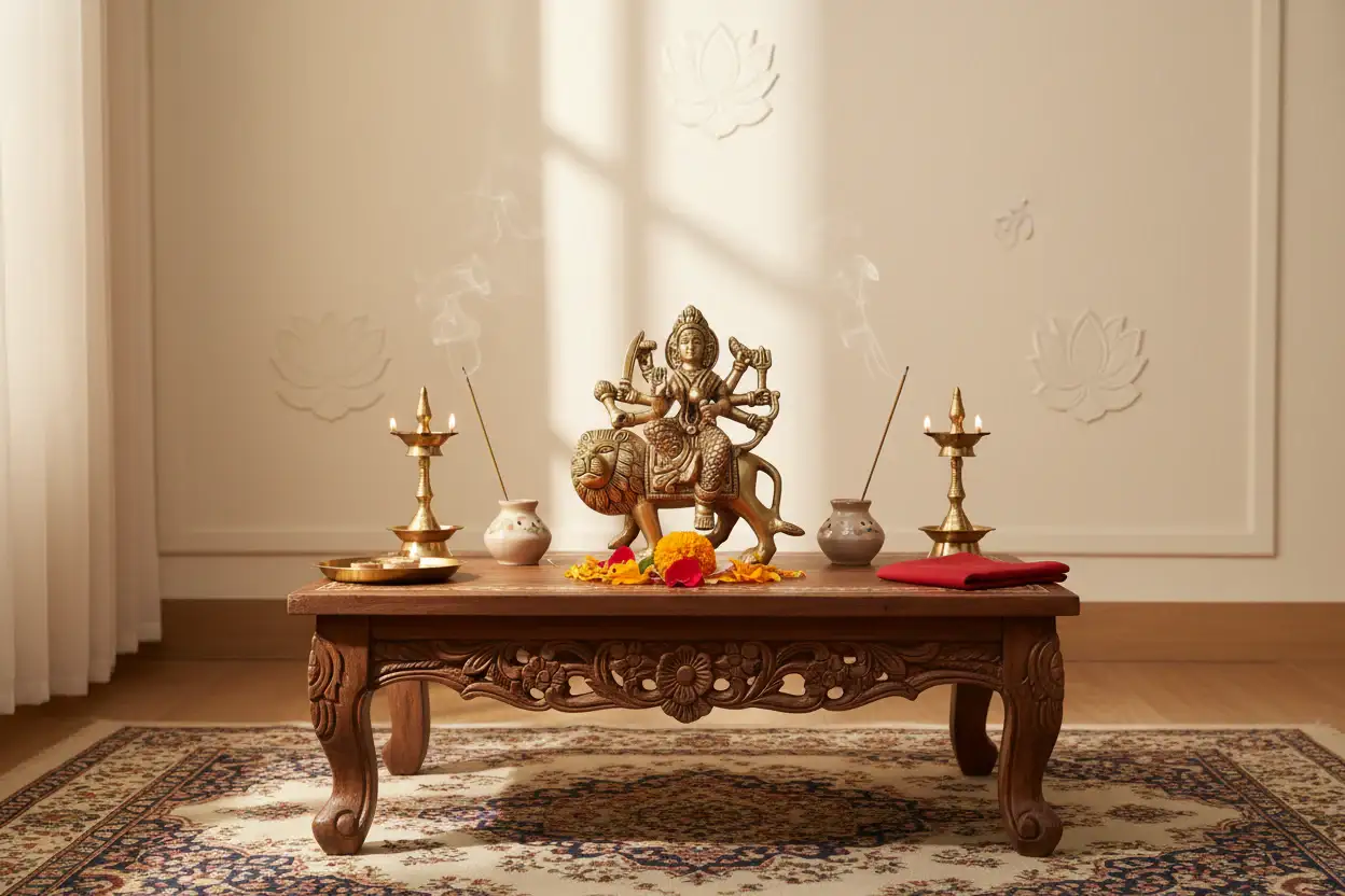 Handcrafted Brass Durga Mata Idol - Image 2