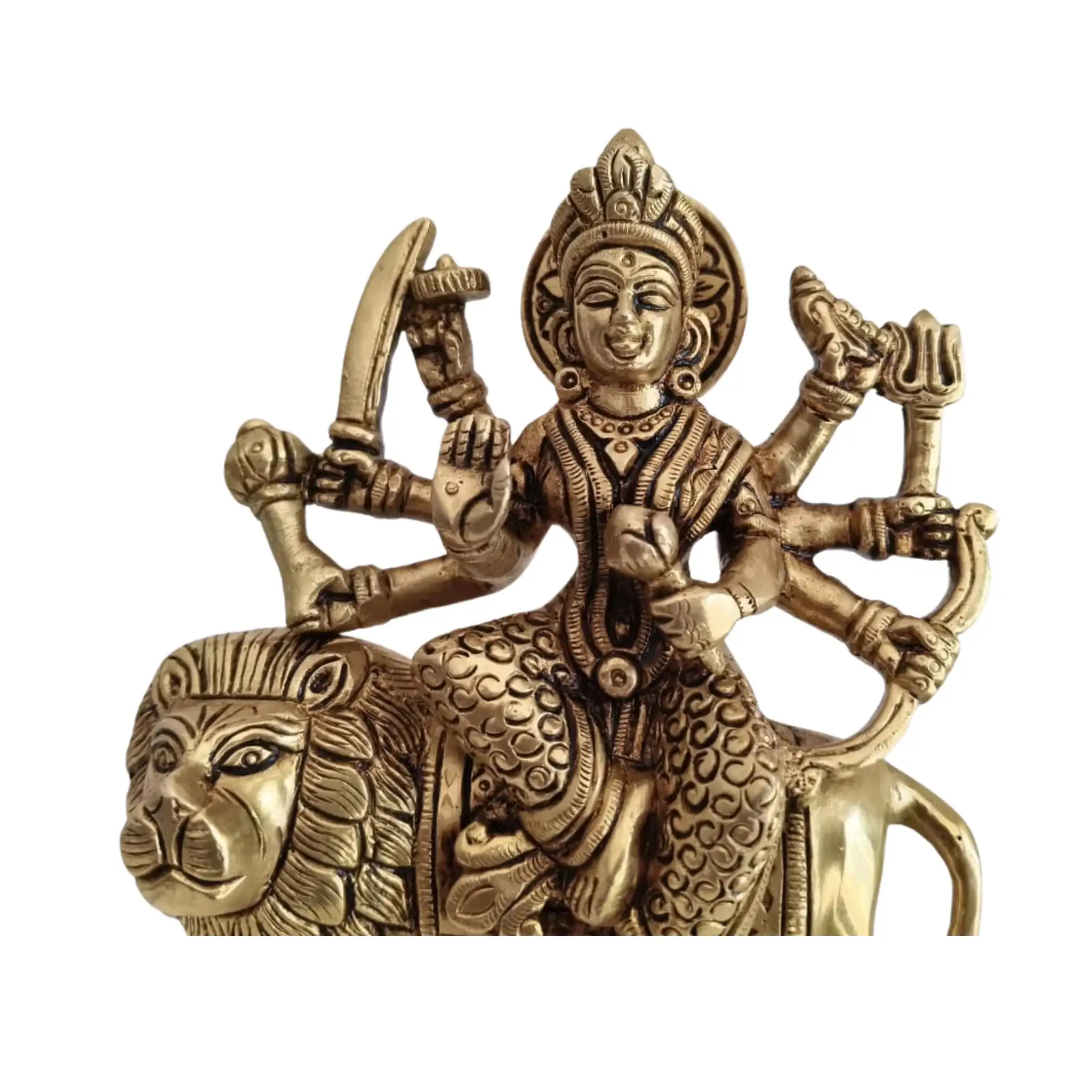 Handcrafted Brass Durga Mata Idol - Image 3