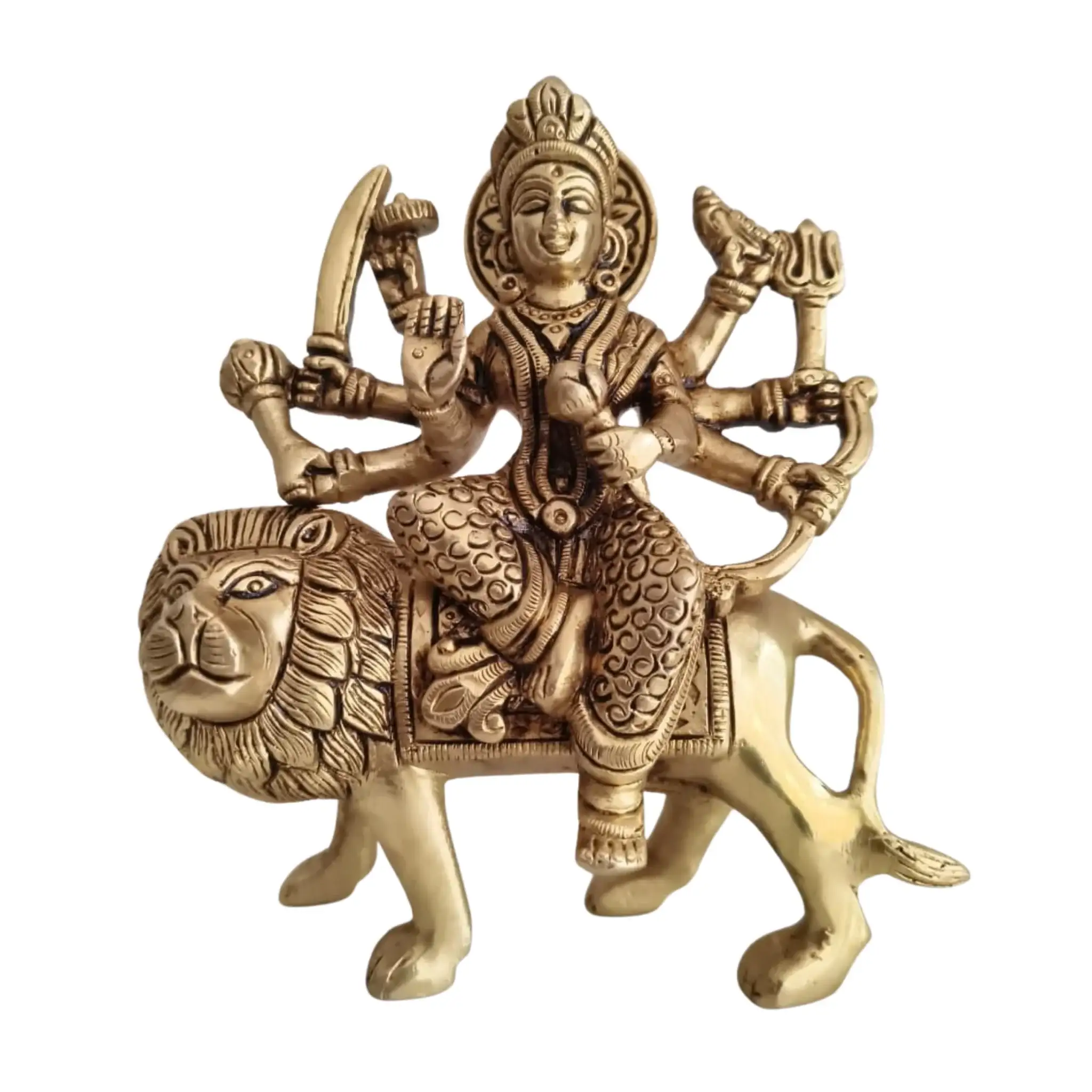 Handcrafted Brass Durga Mata Idol - Image 8