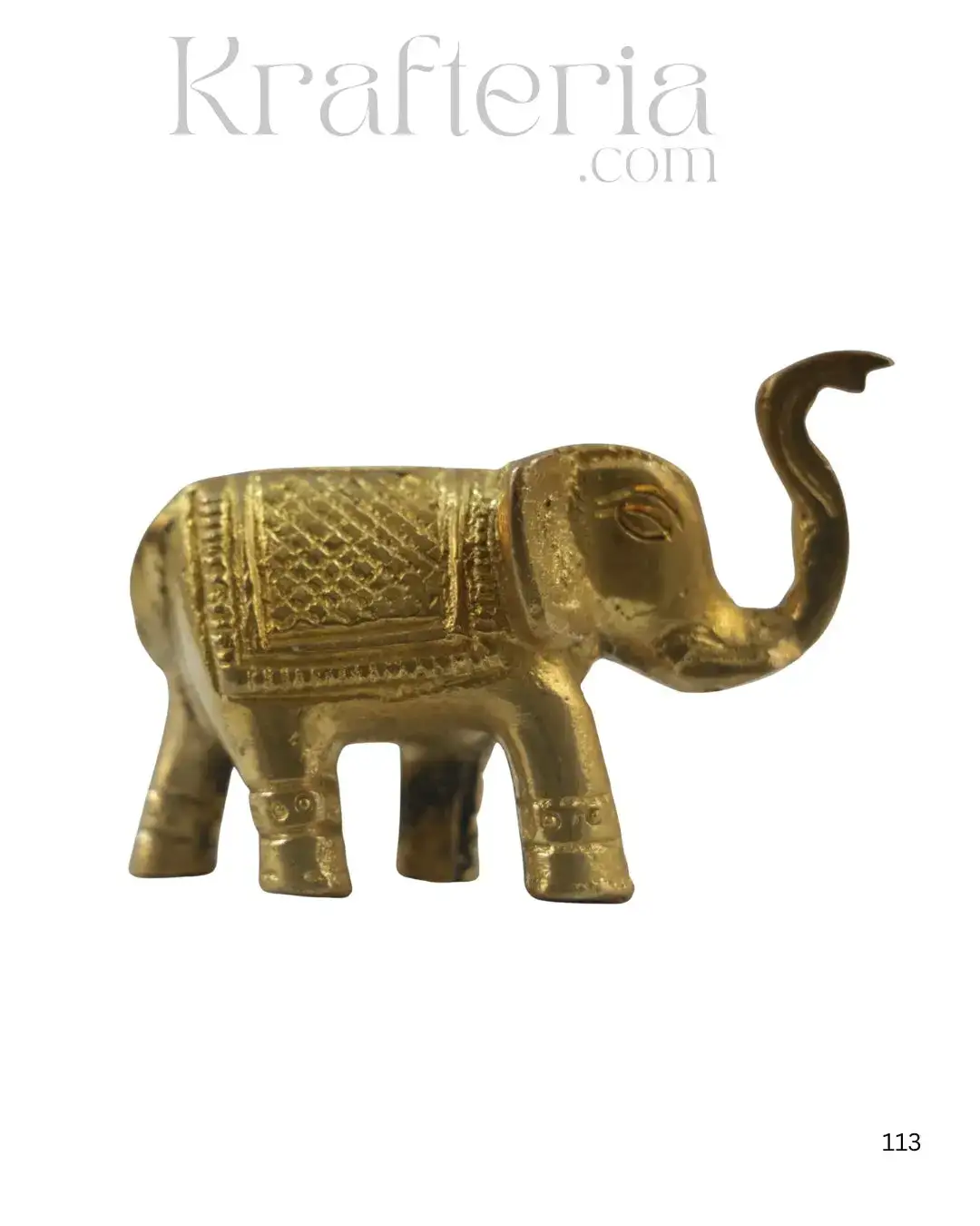 Brass Elephant Idol for Vastu, Prosperity, and Good Luck - Image 12