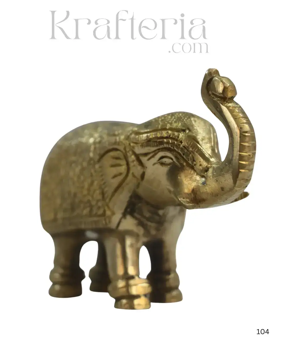 Brass Elephant Idol for Vastu, Prosperity, and Good Luck - Image 3
