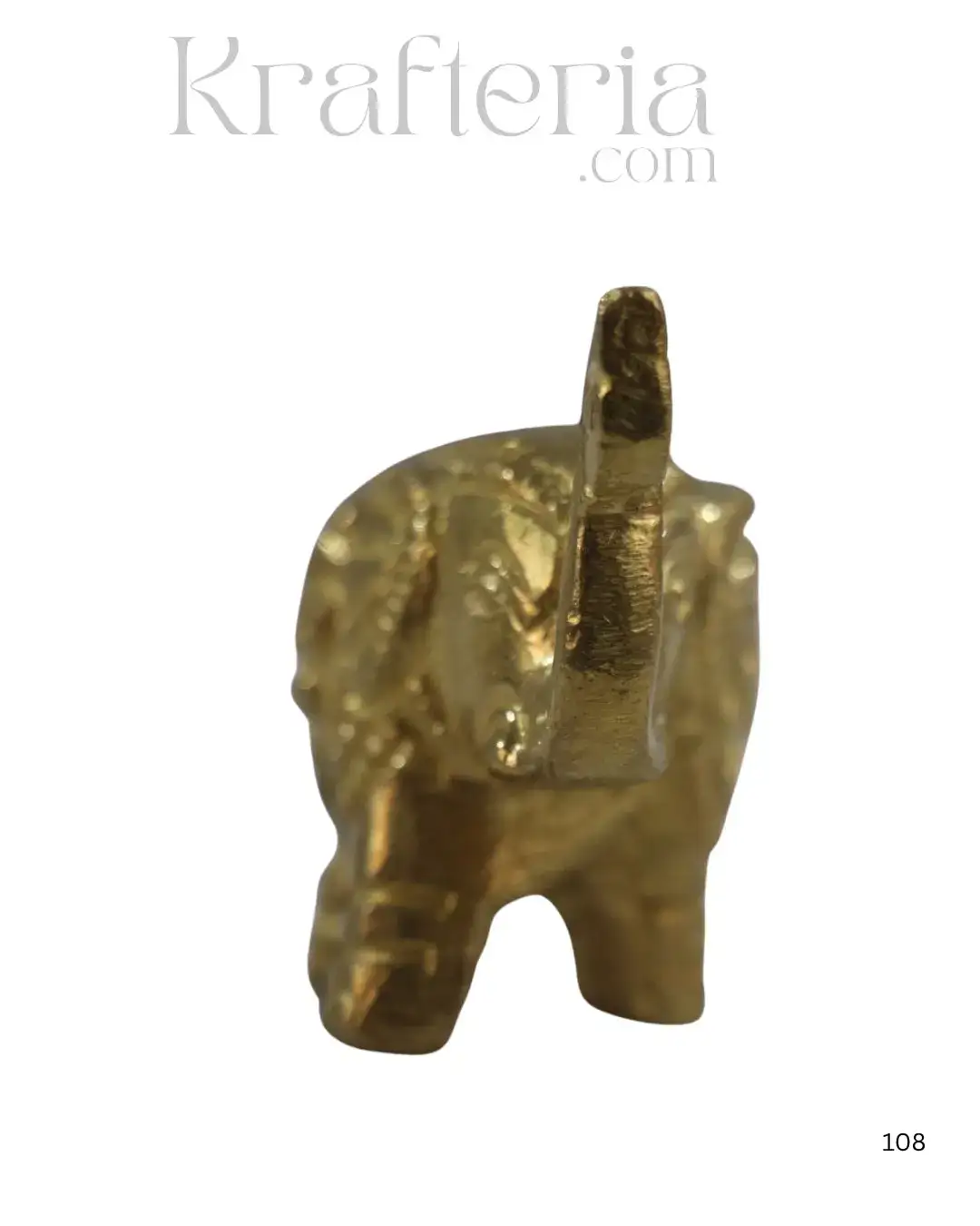 Brass Elephant Idol for Vastu, Prosperity, and Good Luck - Image 7