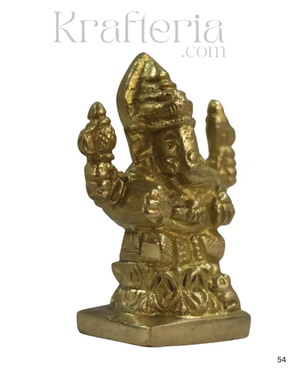 Divine Brass Ganesha Idol – Remover of Obstacles - Image 2