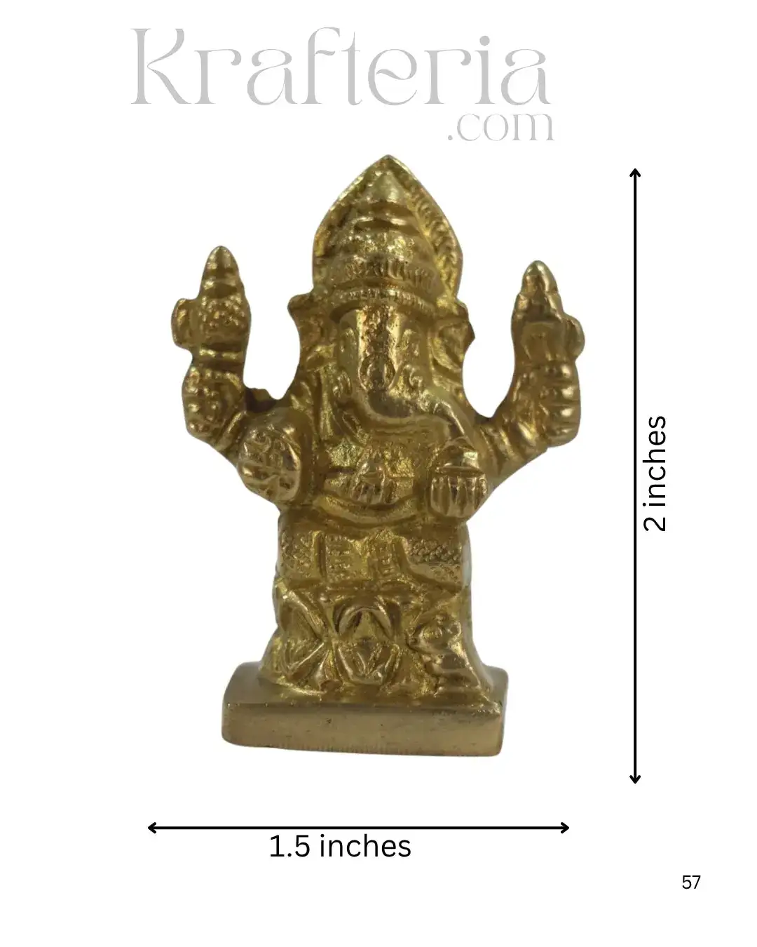 Divine Brass Ganesha Idol – Remover of Obstacles - Image 4