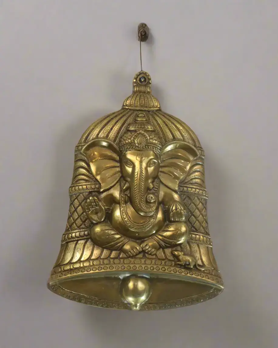 Sacred Brass Ganesha Wall Hanging – Remover of Obstacles