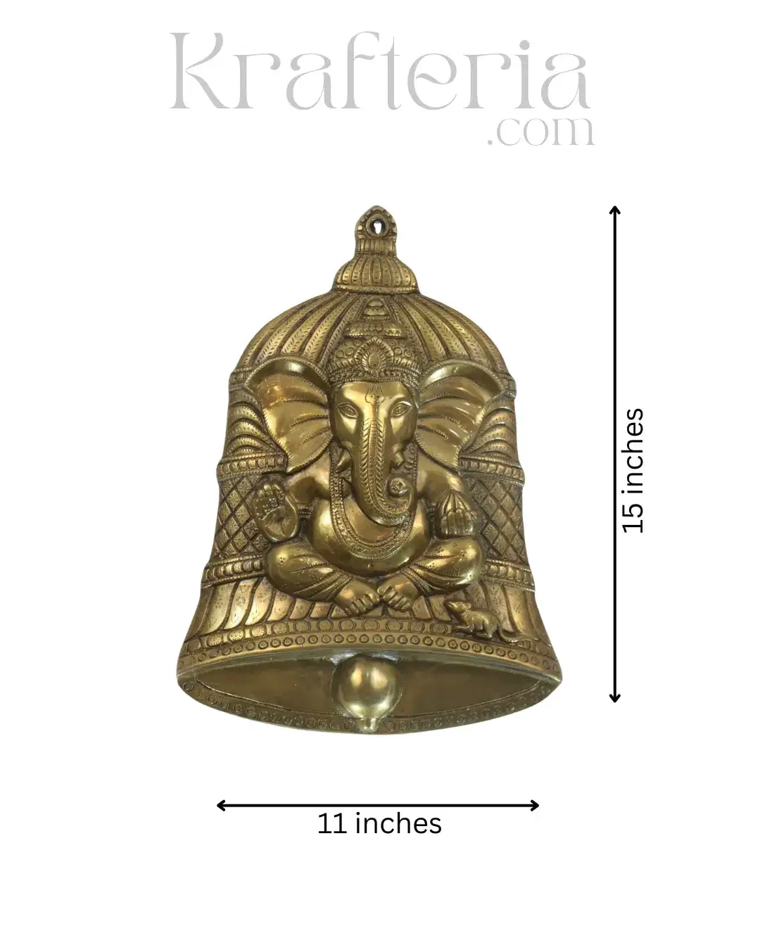 Sacred Brass Ganesha Wall Hanging – Remover of Obstacles - Image 3