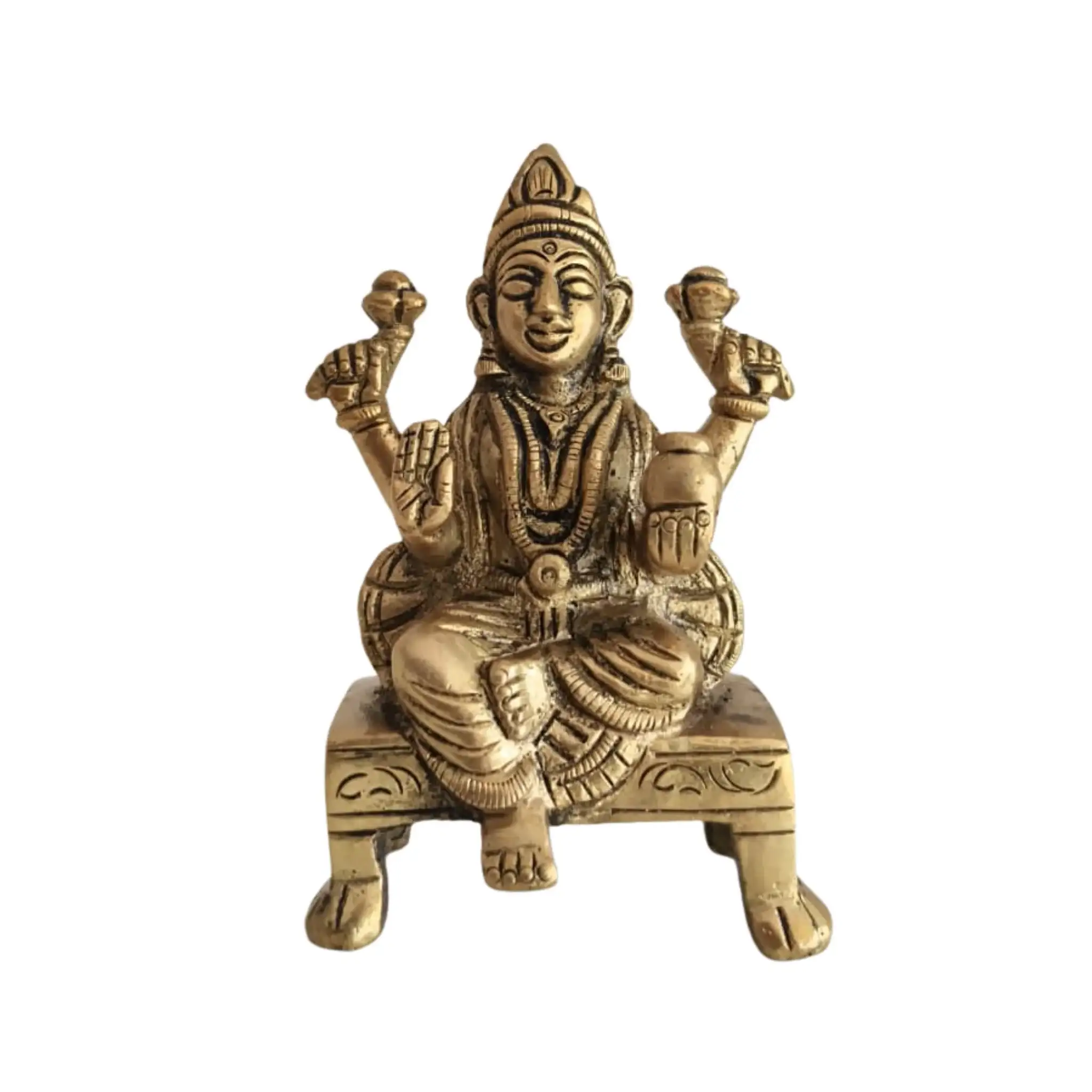 Brass Idols of Lakshmi and Ganesha - Image 6