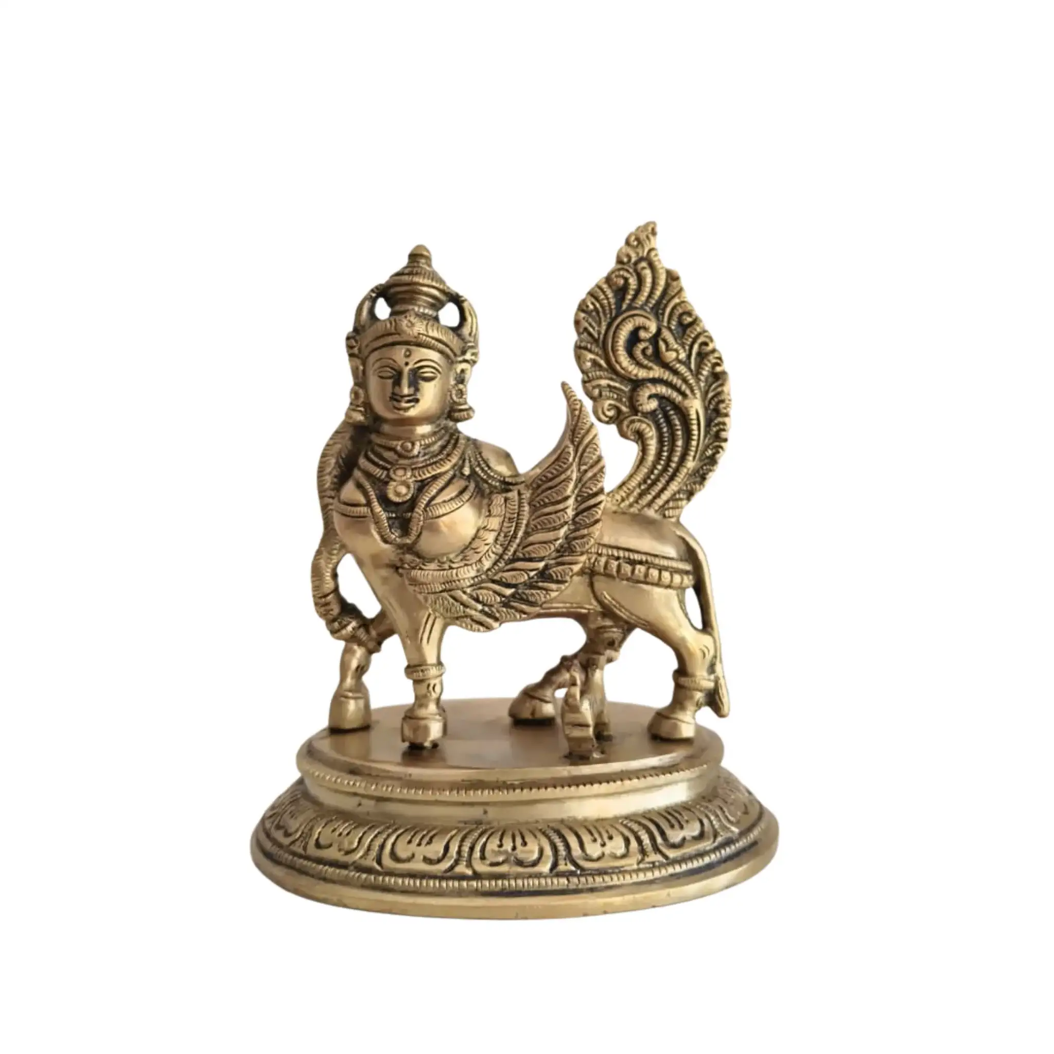 Exquisite Brass Kamadhenu Idol - Divine Wish-Fulfilling Cow - Image 6