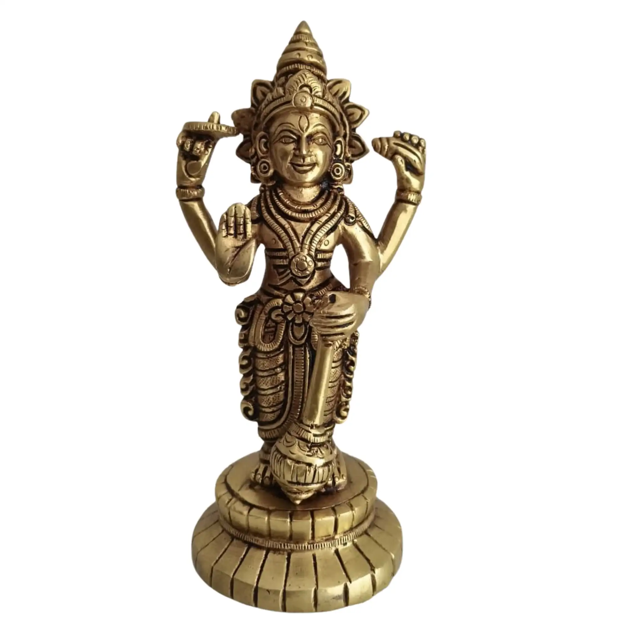 Brass Lakshmi Vishnu Idol Set - Image 3