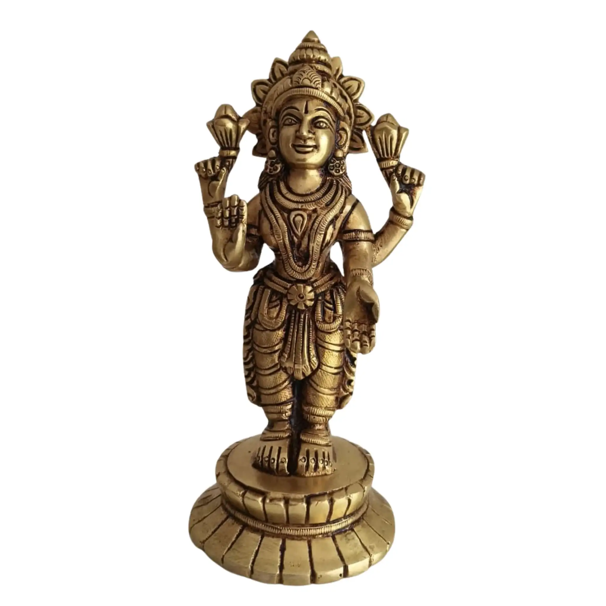 Brass Lakshmi Vishnu Idol Set - Image 4