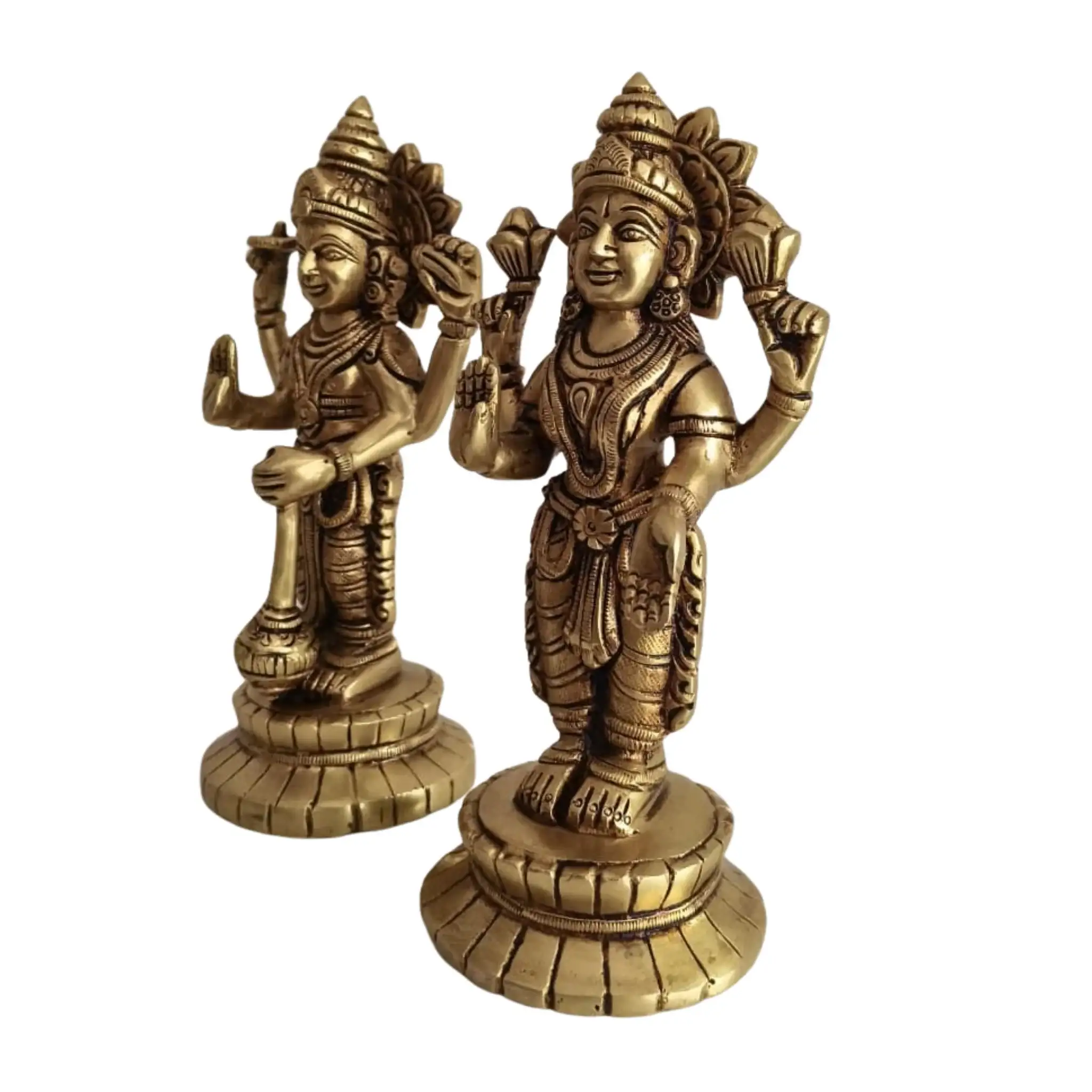 Brass Lakshmi Vishnu Idol Set - Image 6
