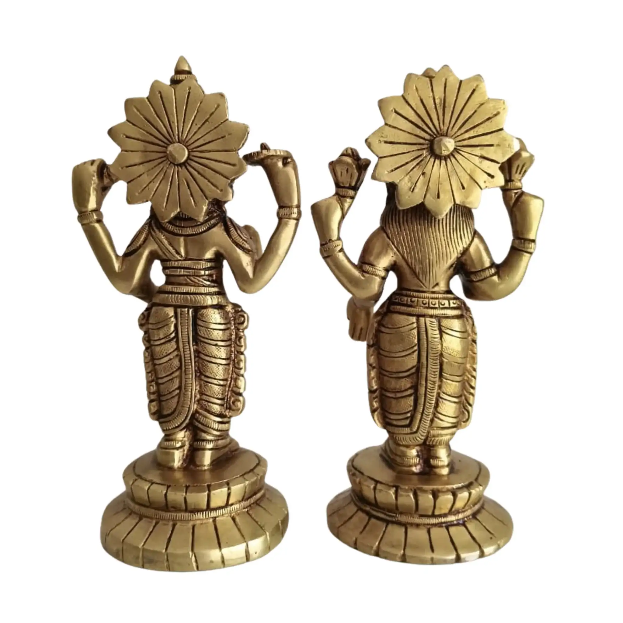 Brass Lakshmi Vishnu Idol Set - Image 7