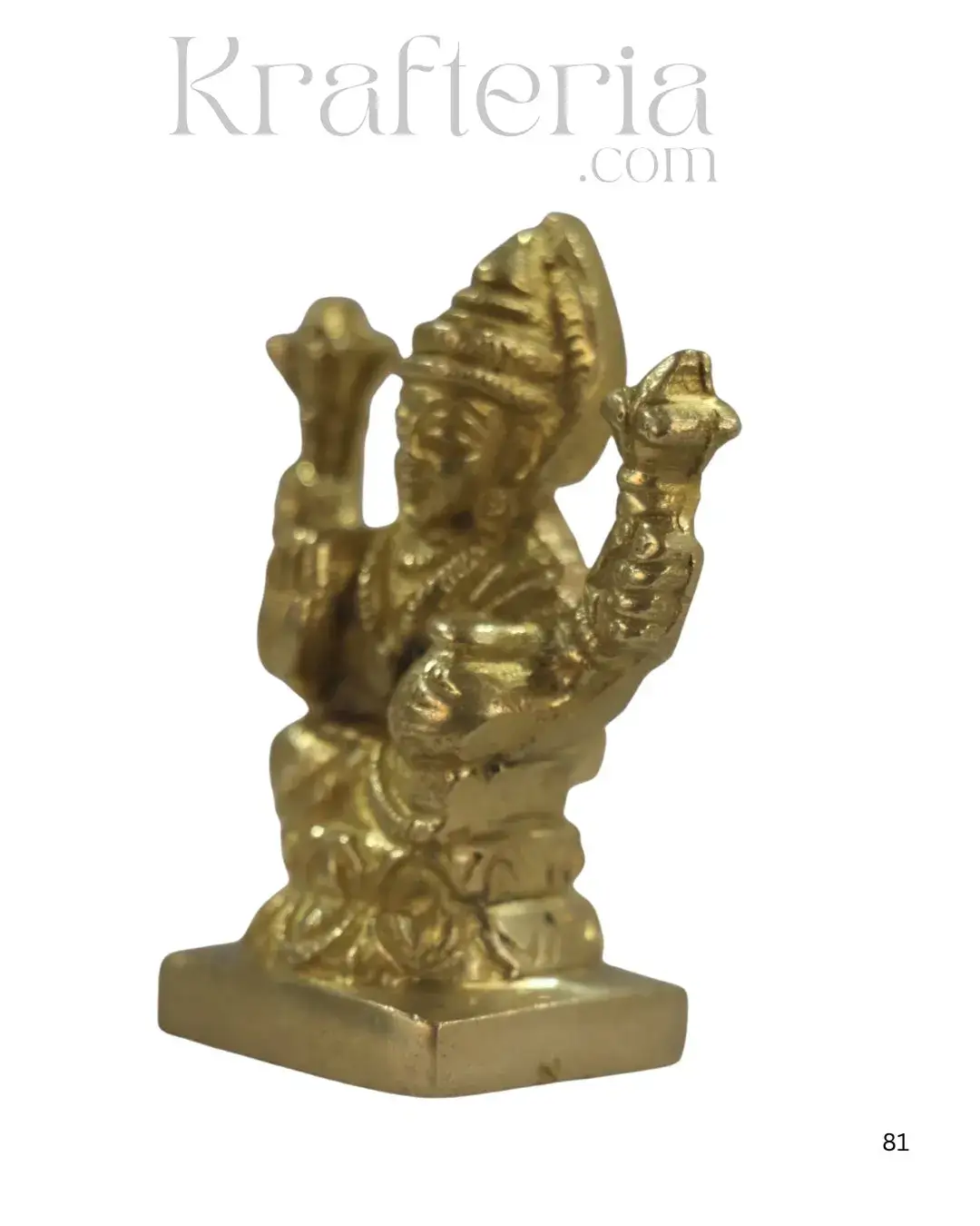 Divine Brass Laxmi Devi Idol – Goddess of Wealth and Prosperity - Image 3