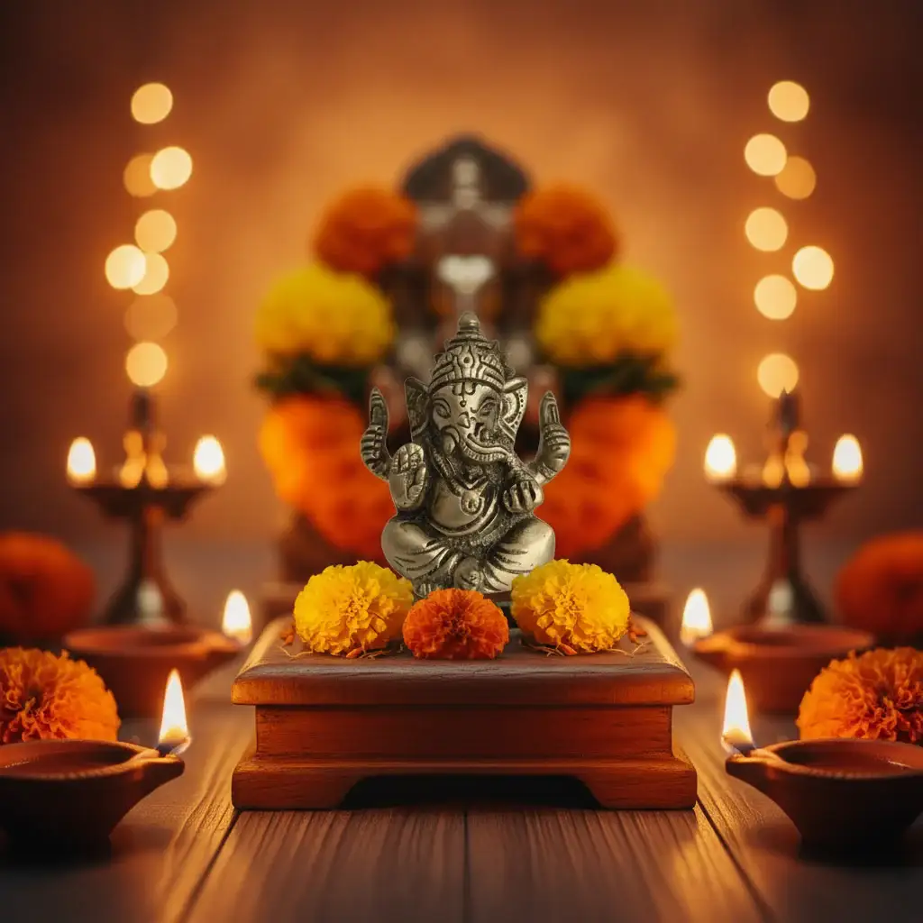 Brass Lord Ganesha Idol - Remover of Obstacles - Image 3