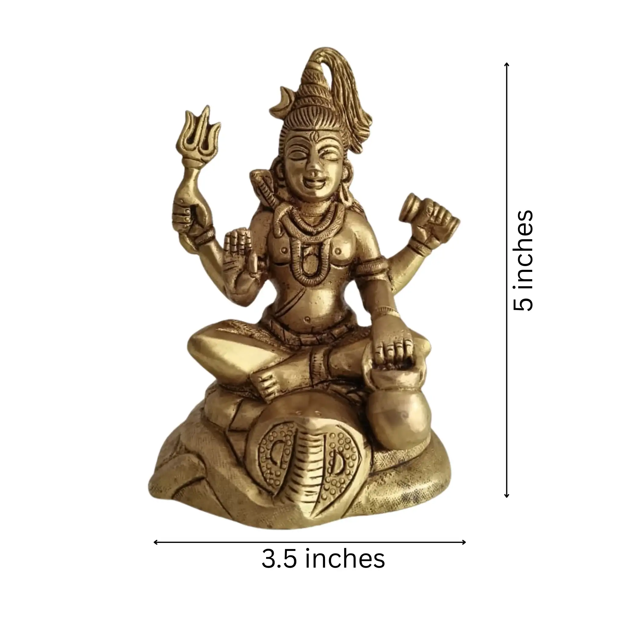 Brass Lord Shiva Idol – Mahadev Statue for Spiritual Home Decor - Image 14