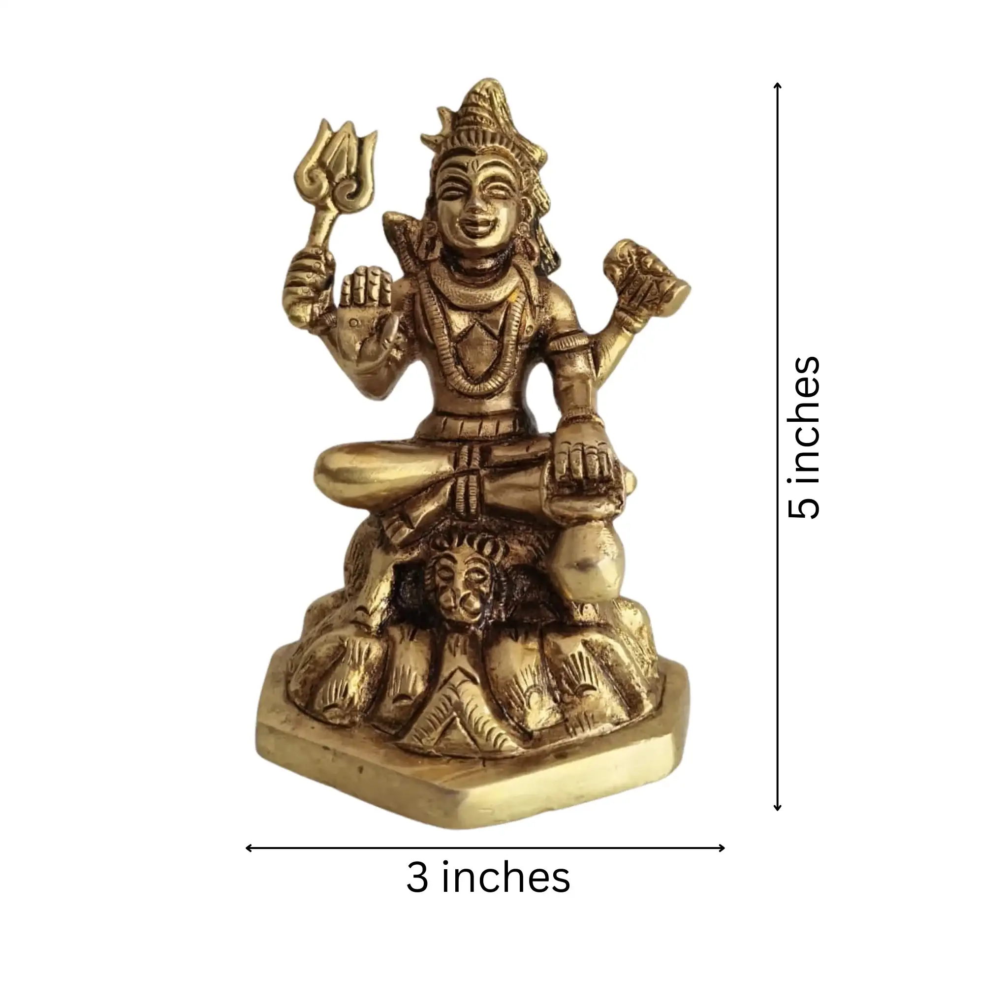 Brass Lord Shiva Idol – Mahadev Statue for Spiritual Home Decor - Image 7