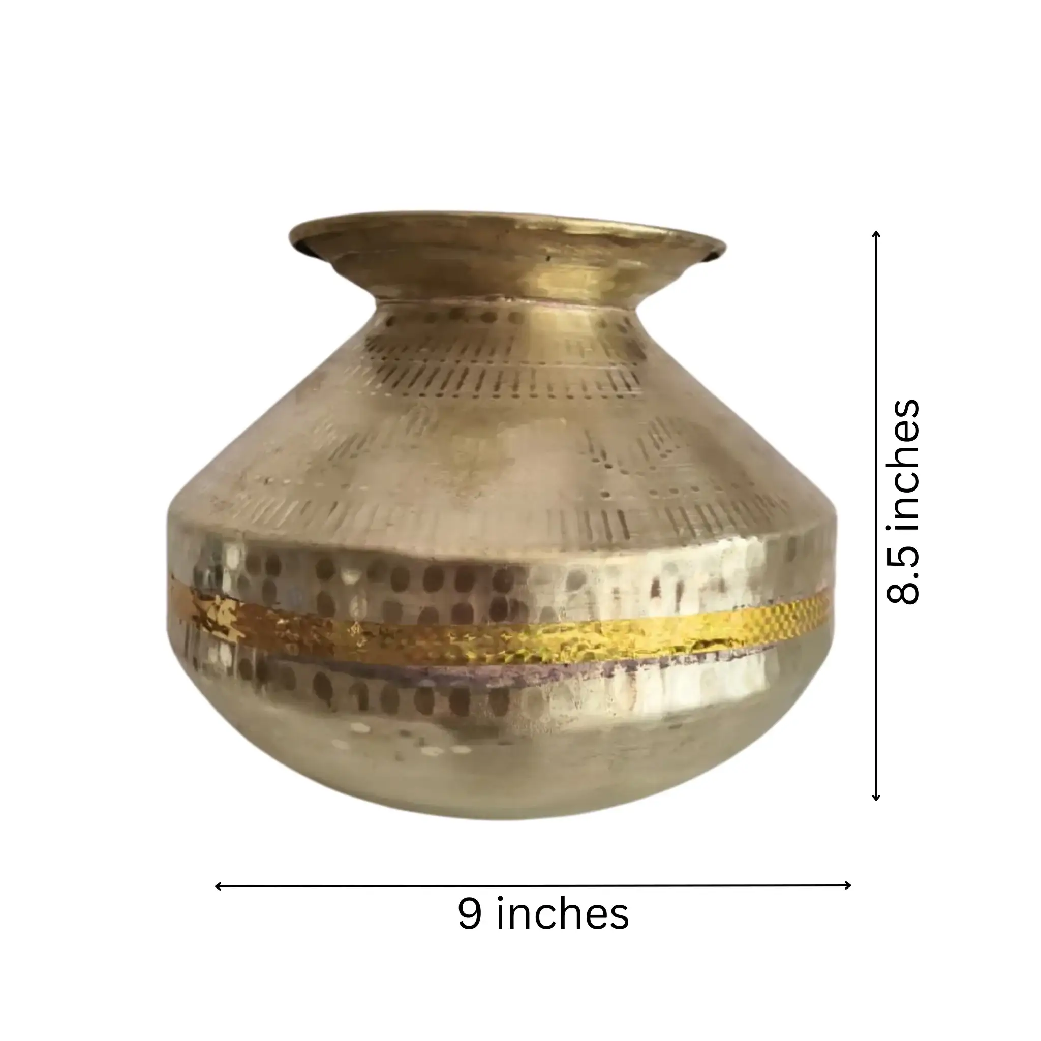 Brass Matka – Traditional Hammered Metal Decorative Vessel | Brass Pot | Binde - Image 8