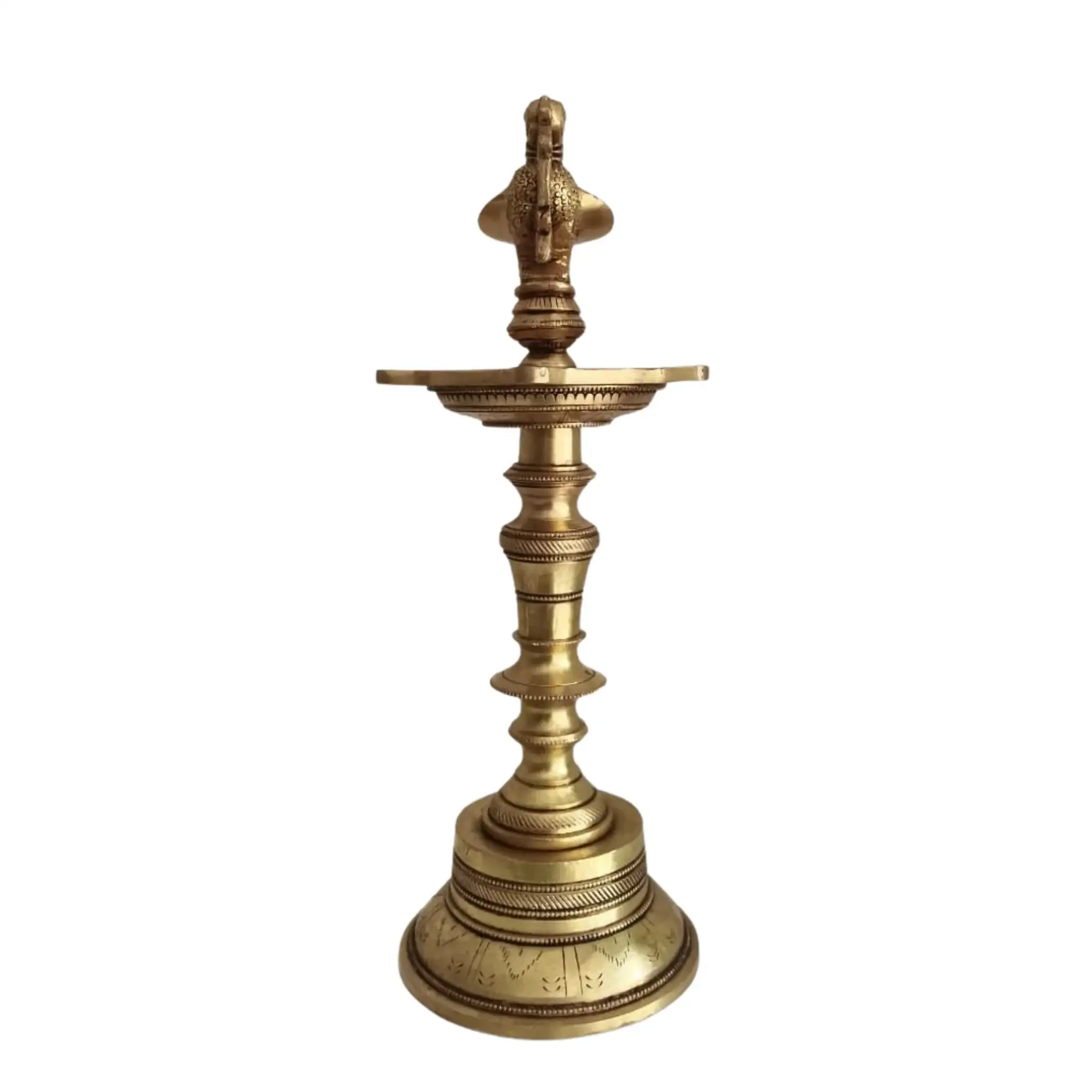 Brass Peacock Oil Lamp – Standing Pooja Deepam - Image 13