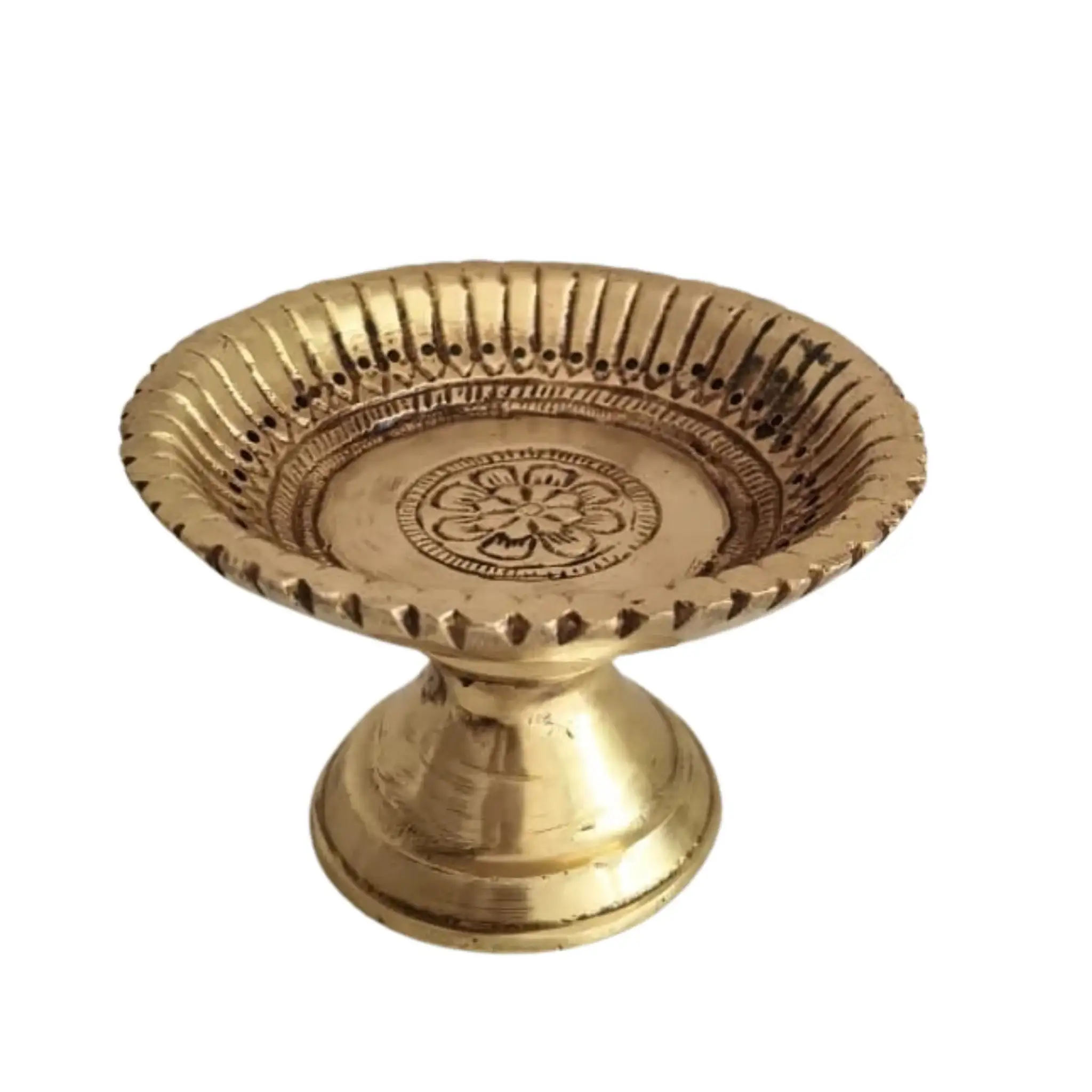 Brass Pooja Plate with Base – Multipurpose Plate - Image 3