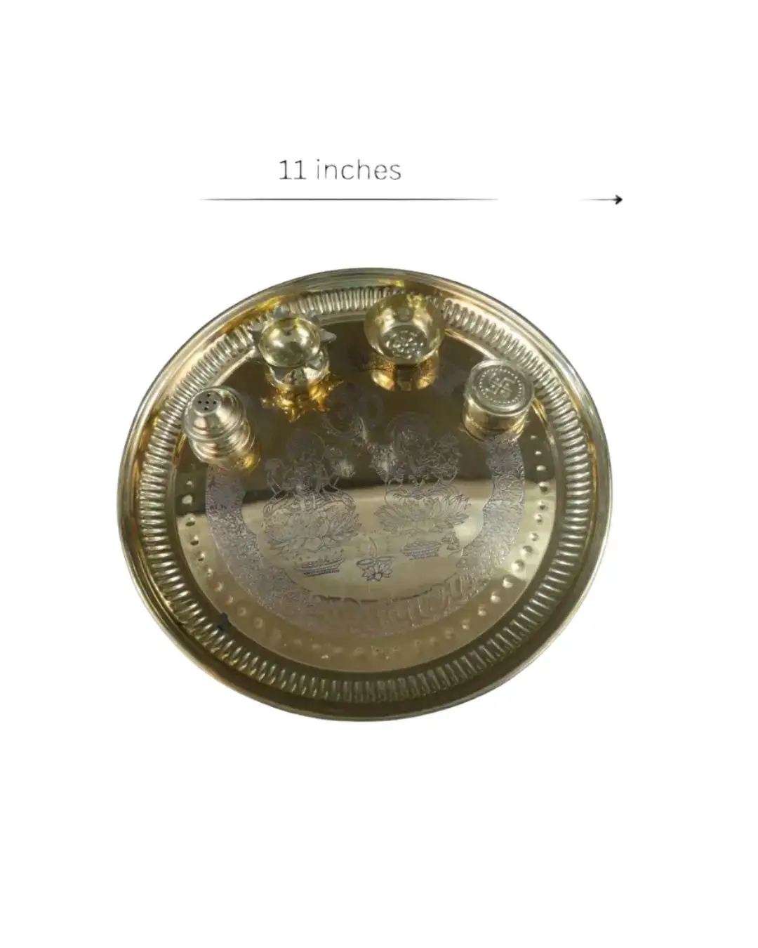 Brass Pooja Thali Set – Complete Traditional Worship Essentials - Image 3