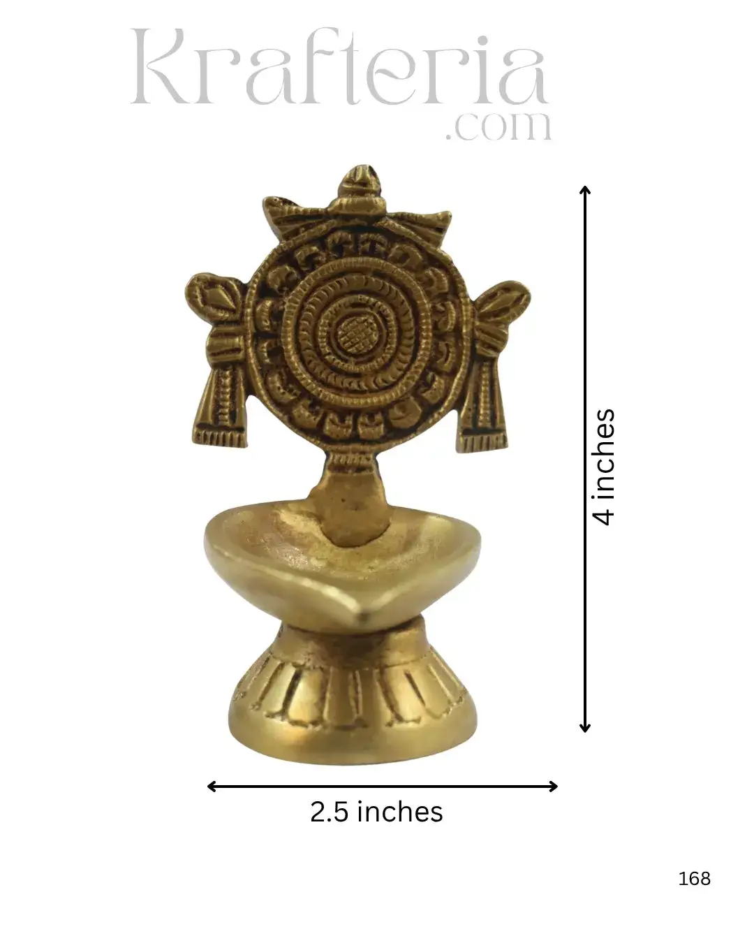 Brass Shanku Chakra Diya for Pooja and Rituals - Image 3