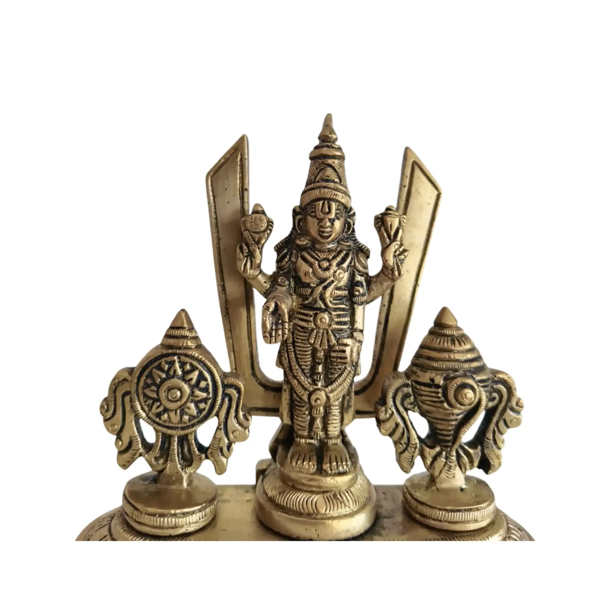 Brass Venkateswara Idol Deity with Symbols - Image 3