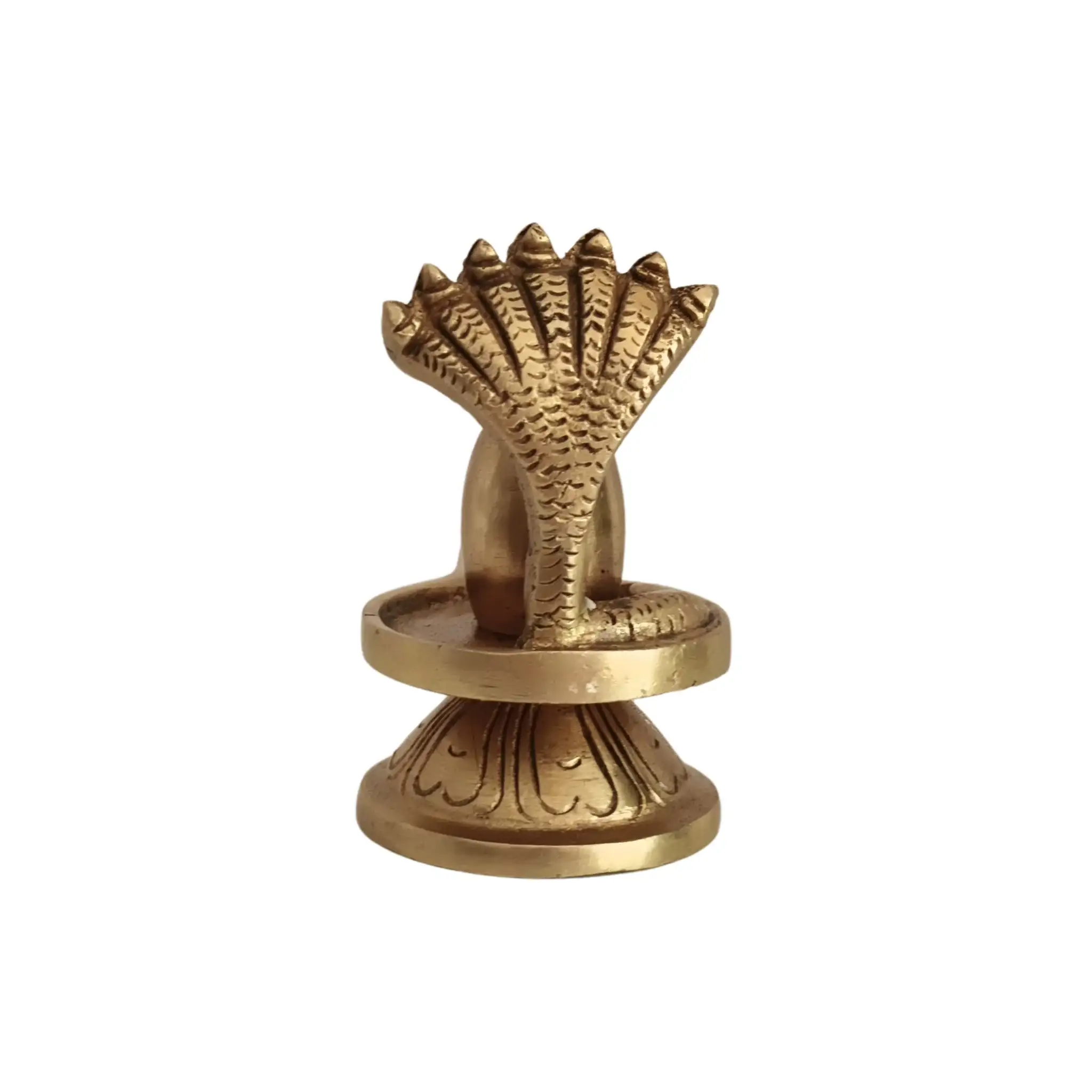 Auspicious Handcrafted Brass Shiva Lingam and Yoni Pitha with Naga Protection - Image 6