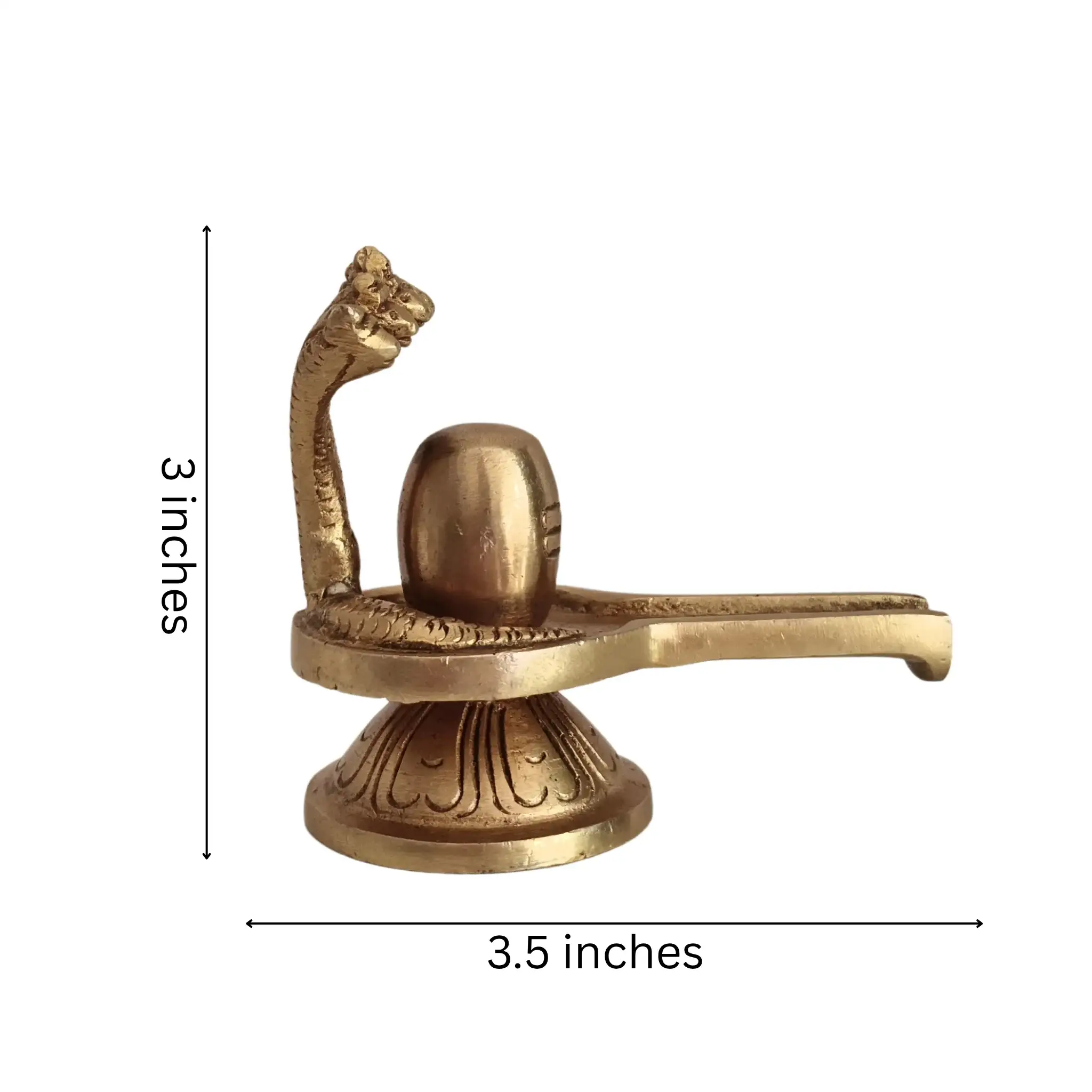 Auspicious Handcrafted Brass Shiva Lingam and Yoni Pitha with Naga Protection - Image 7