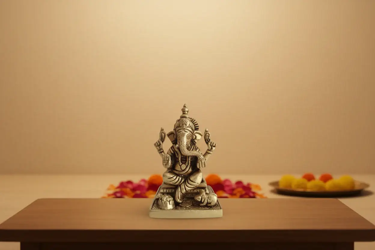 Brass Ganesha Idol: Remover of Obstacles and Bringer of Fortune - Image 7